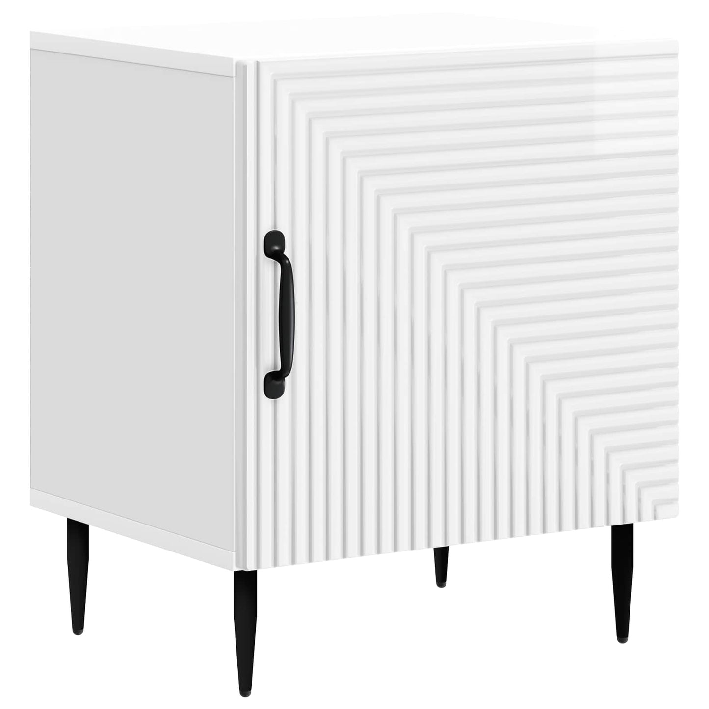 Bedside Cabinet 2 pcs High Gloss White 43 x 34.5 x 50 cm