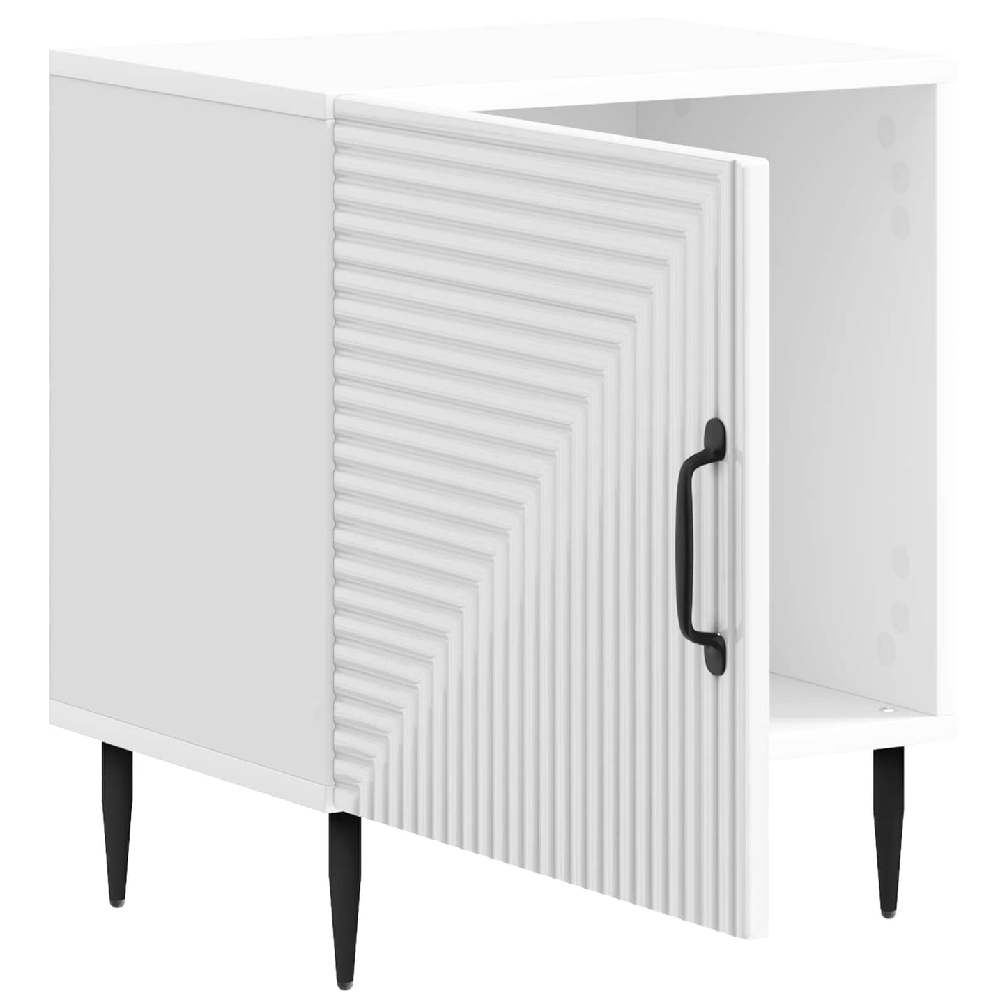 Bedside Cabinet 2 pcs High Gloss White 43 x 34.5 x 50 cm