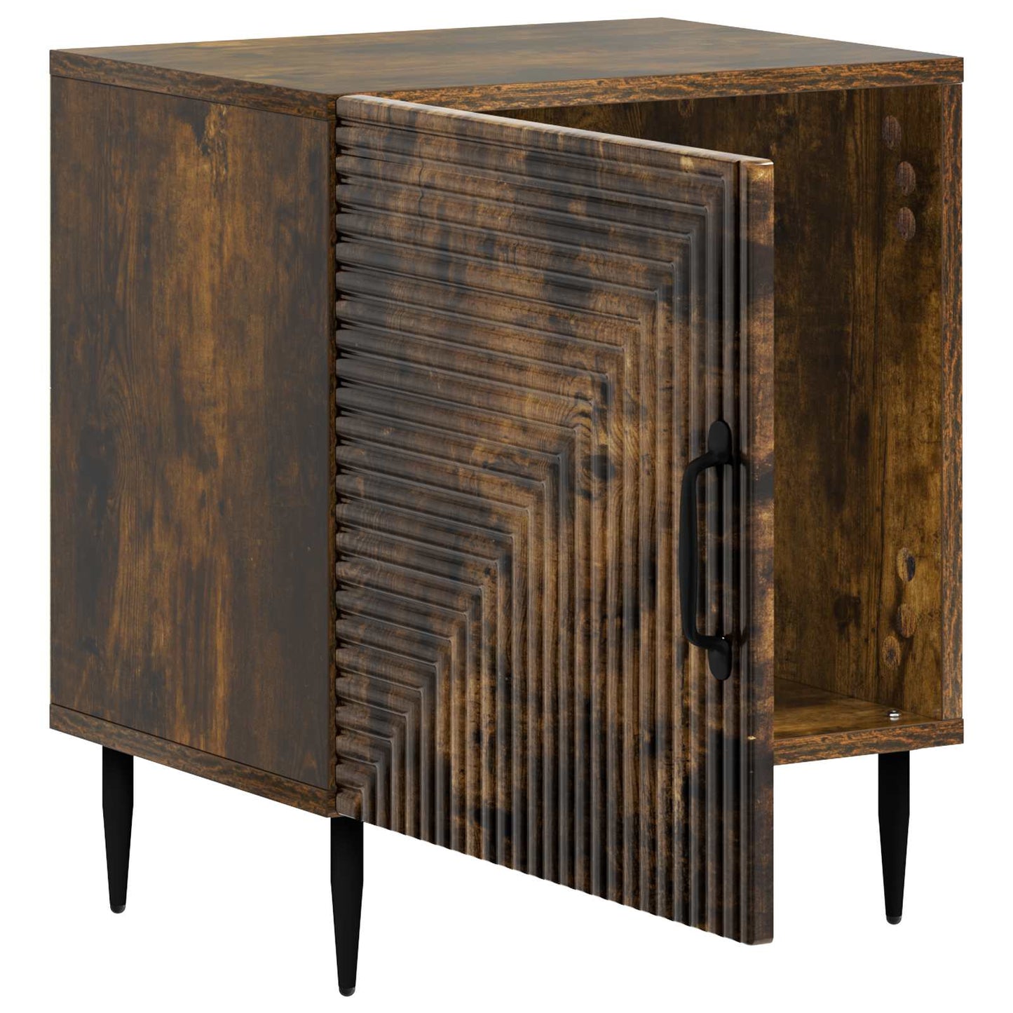 Bedside Cabinet Smoked Oak 43 x 34.5 x 50 cm Engineered Wood