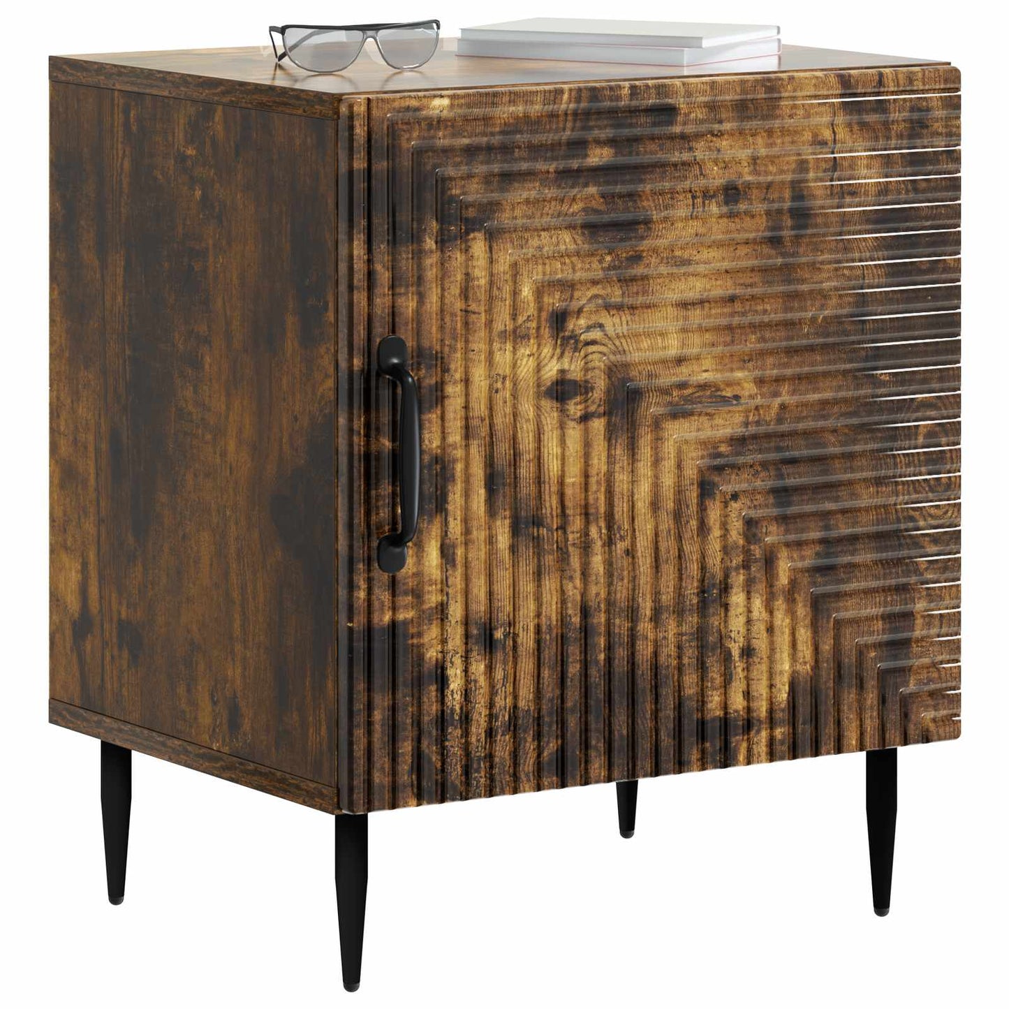 Bedside Cabinet Smoked Oak 43 x 34.5 x 50 cm Engineered Wood