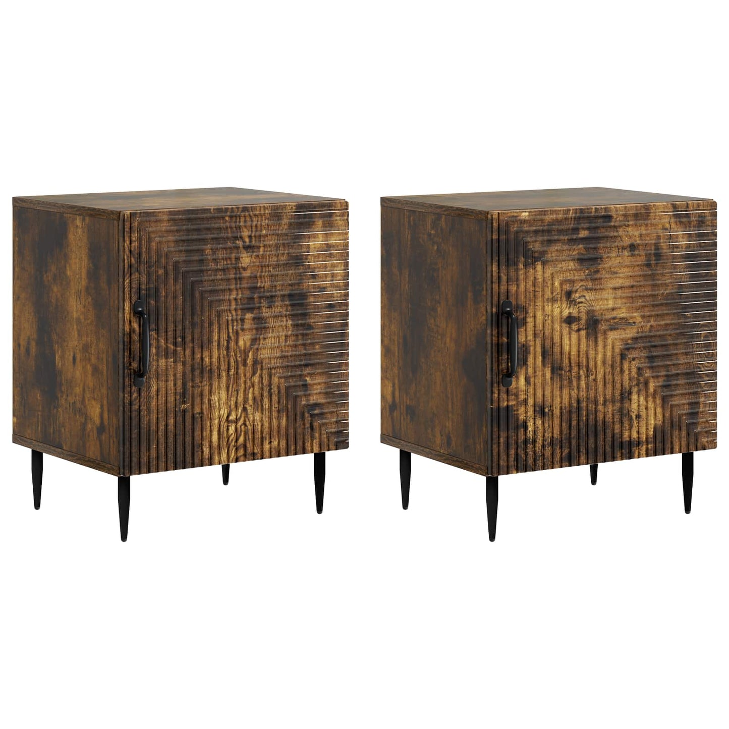 Bedside Cabinet 2 pcs Smoked Oak 43 x 34.5 x 50 cm