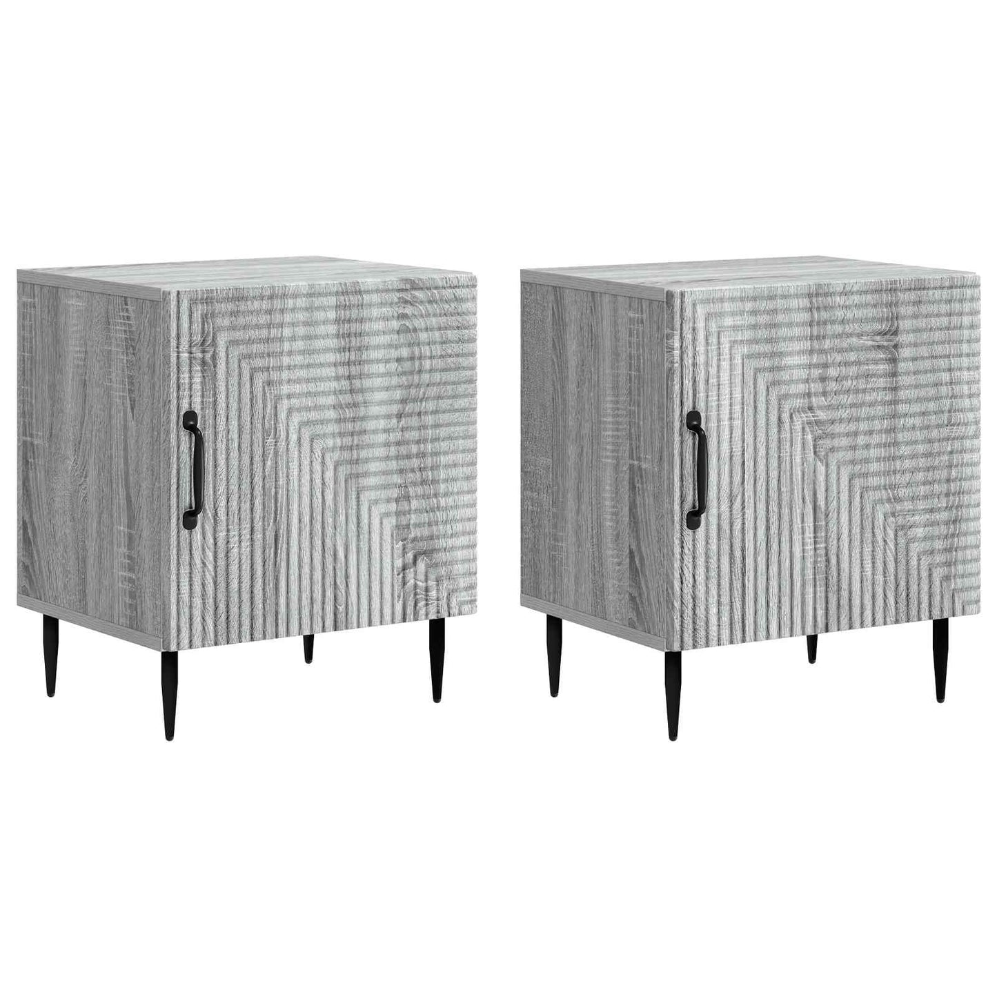 Bedside Cabinet 2 pcs Grey Sonoma 43 x 34.5 x 50 cm