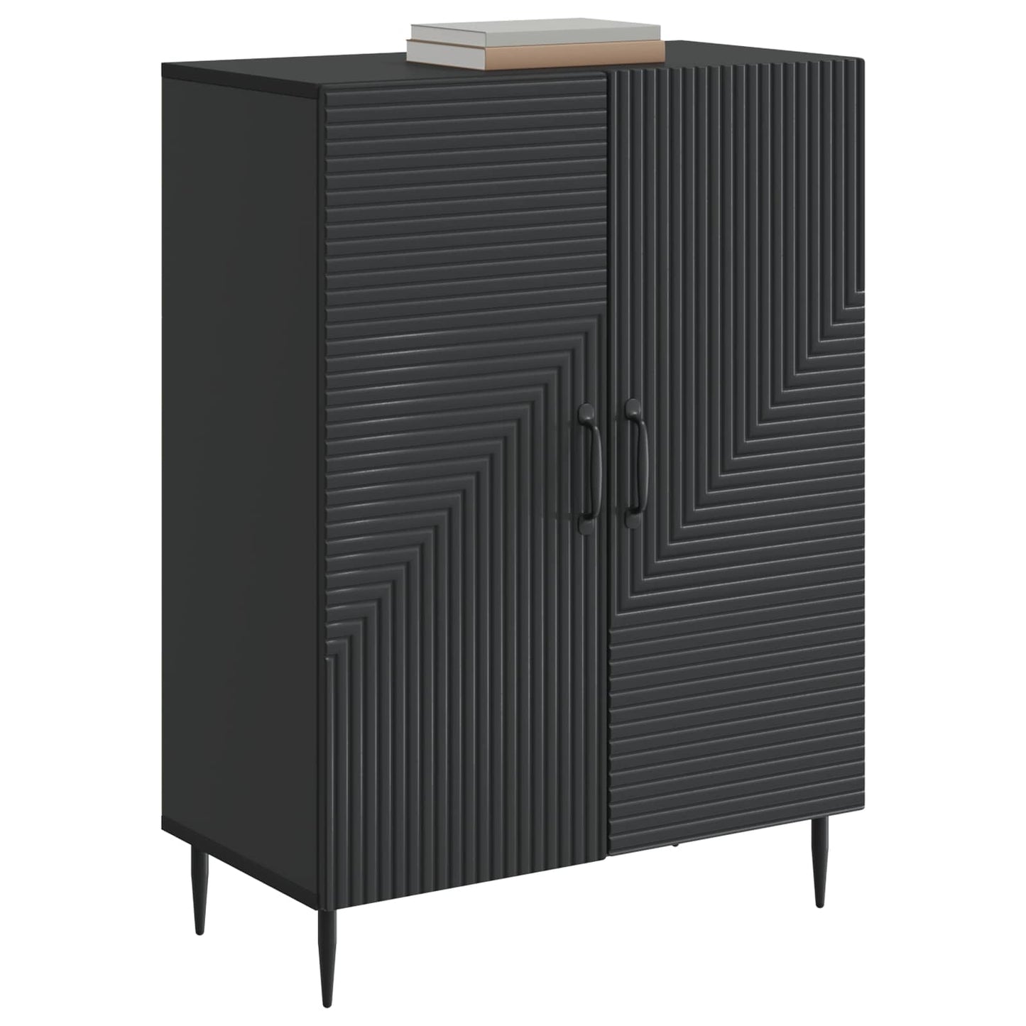 Sideboard Black 66 x 34.5 x 89.5 cm Engineered Wood