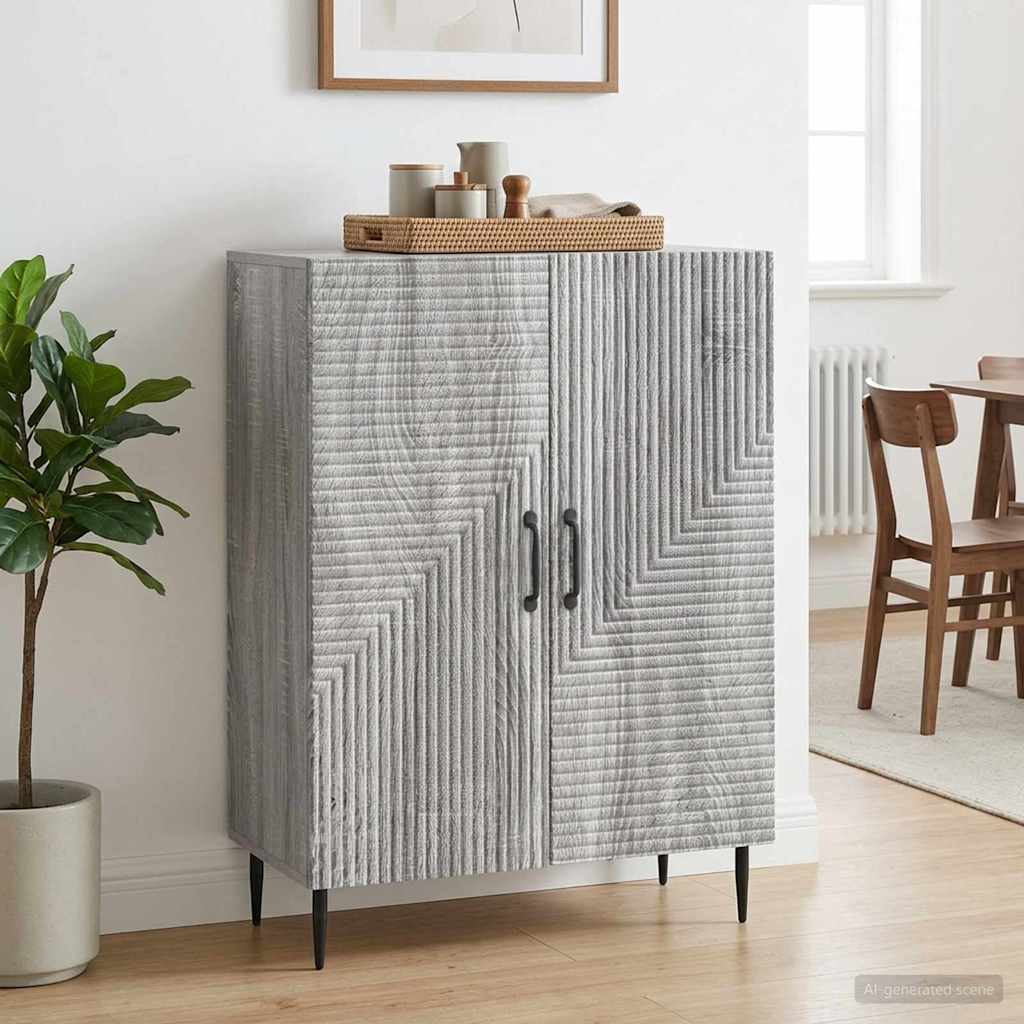 Sideboard Grey Sonoma 66 x 34.5 x 89.5 cm Engineered Wood