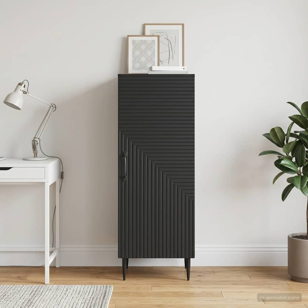 Sideboard Black 33 x 34.5 x 89.5 cm Engineered Wood