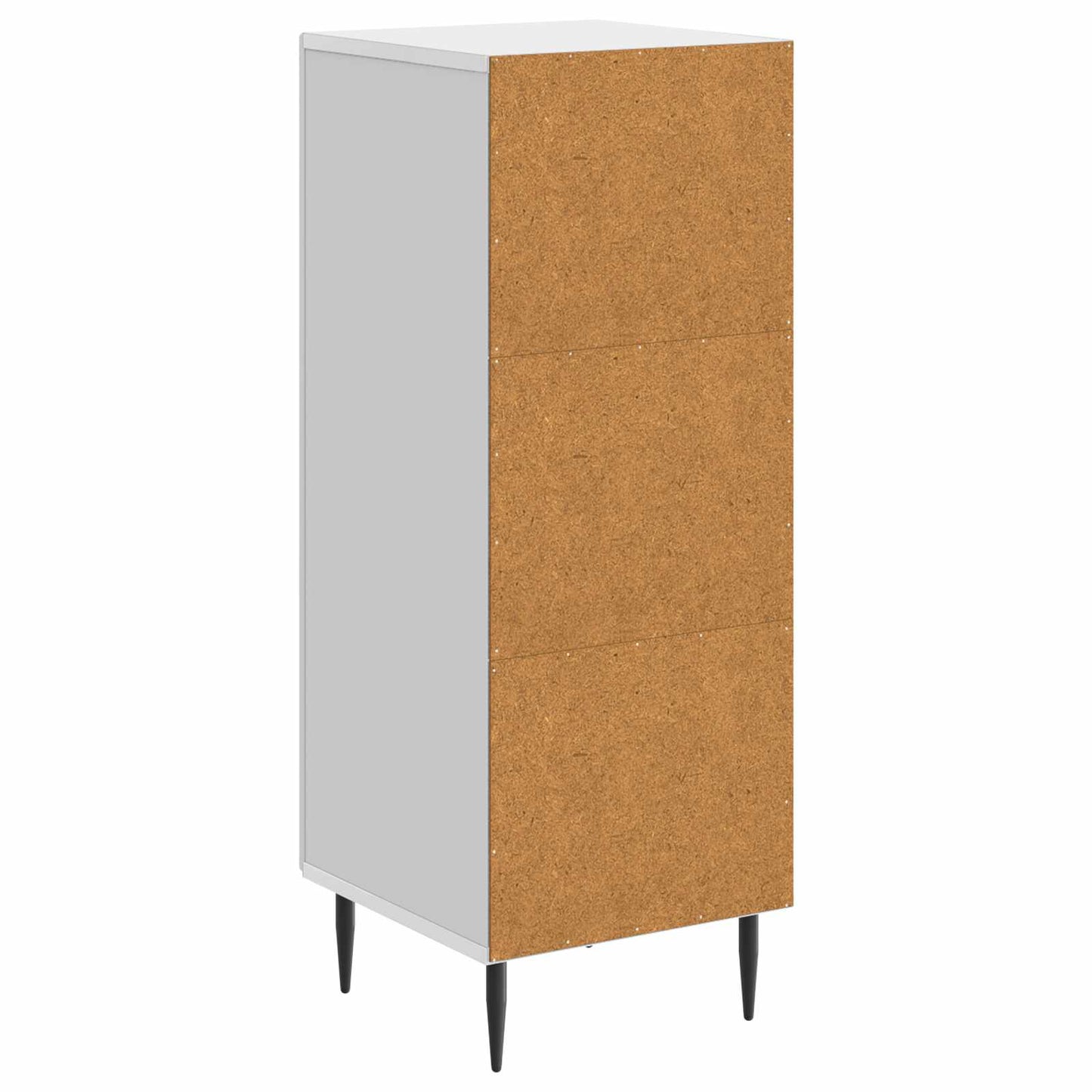 Sideboard High Gloss White 33 x 34.5 x 89.5 cm Engineered Wood