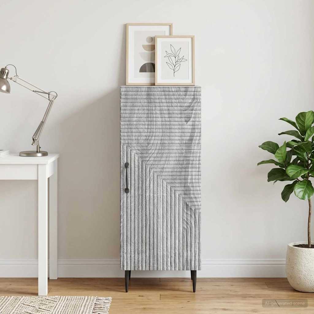 Sideboard Grey Sonoma 33 x 34.5 x 89.5 cm Engineered Wood