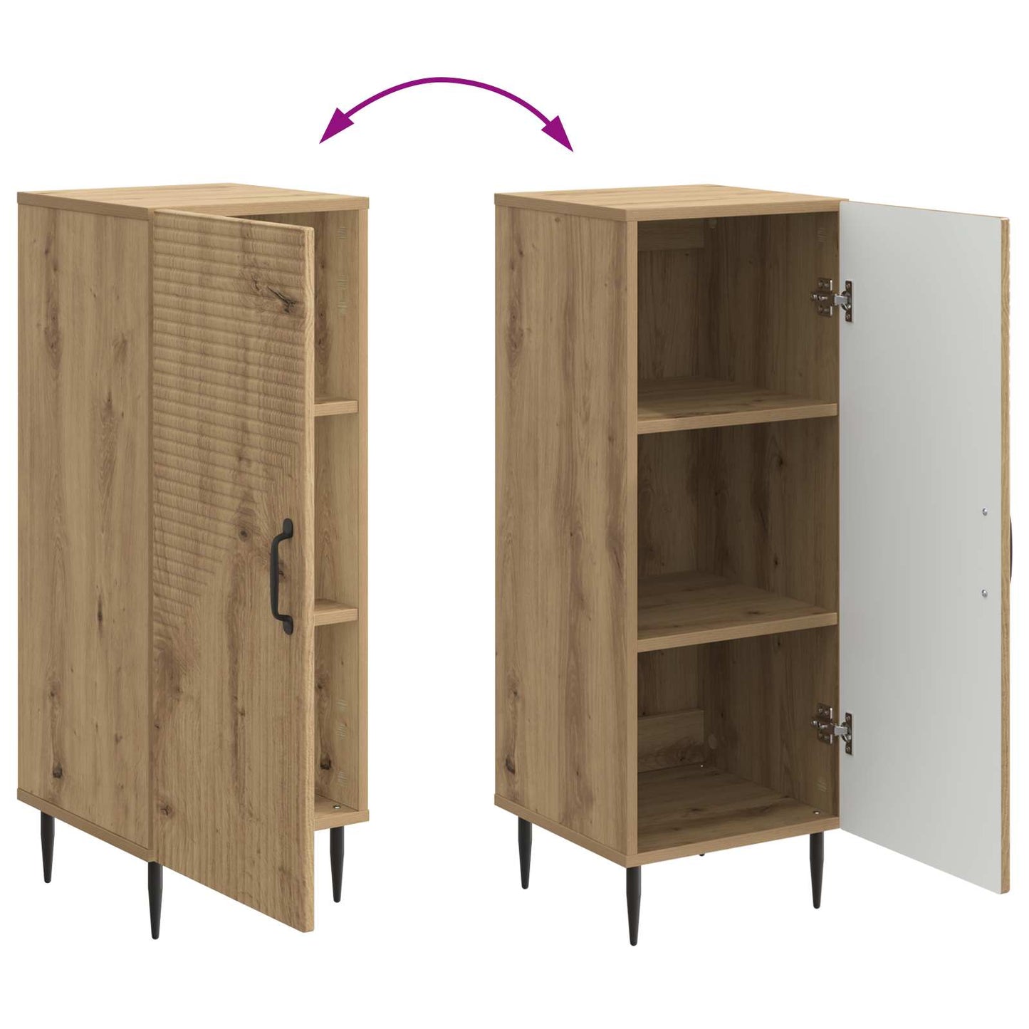 Sideboard Artisan Oak 33 x 34.5 x 89.5 cm Engineered Wood