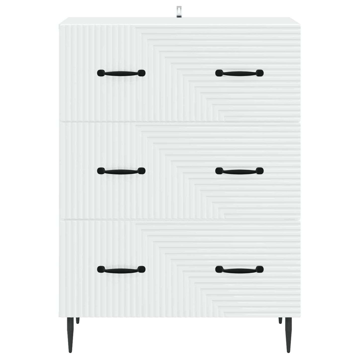 Drawer Cabinet White 66 x 34.5 x 89.5 cm Engineered Wood