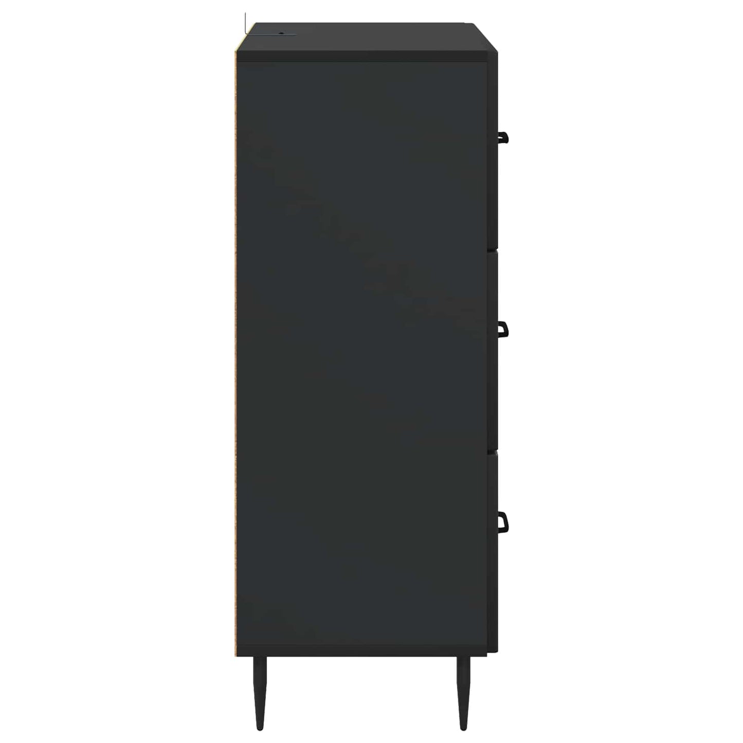 Drawer Cabinet Black 66 x 34.5 x 89.5 cm Engineered Wood
