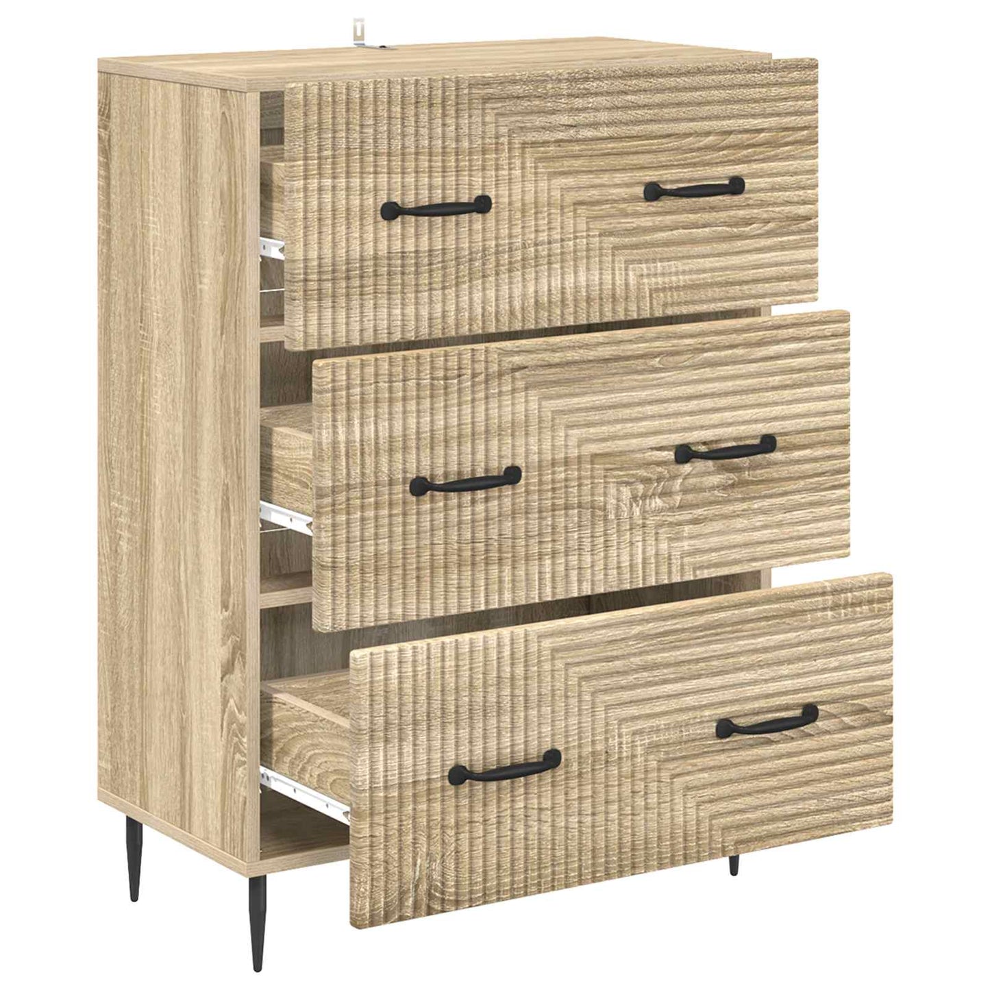 Drawer Cabinet Sonoma Oak 66 x 34.5 x 89.5 cm Engineered Wood