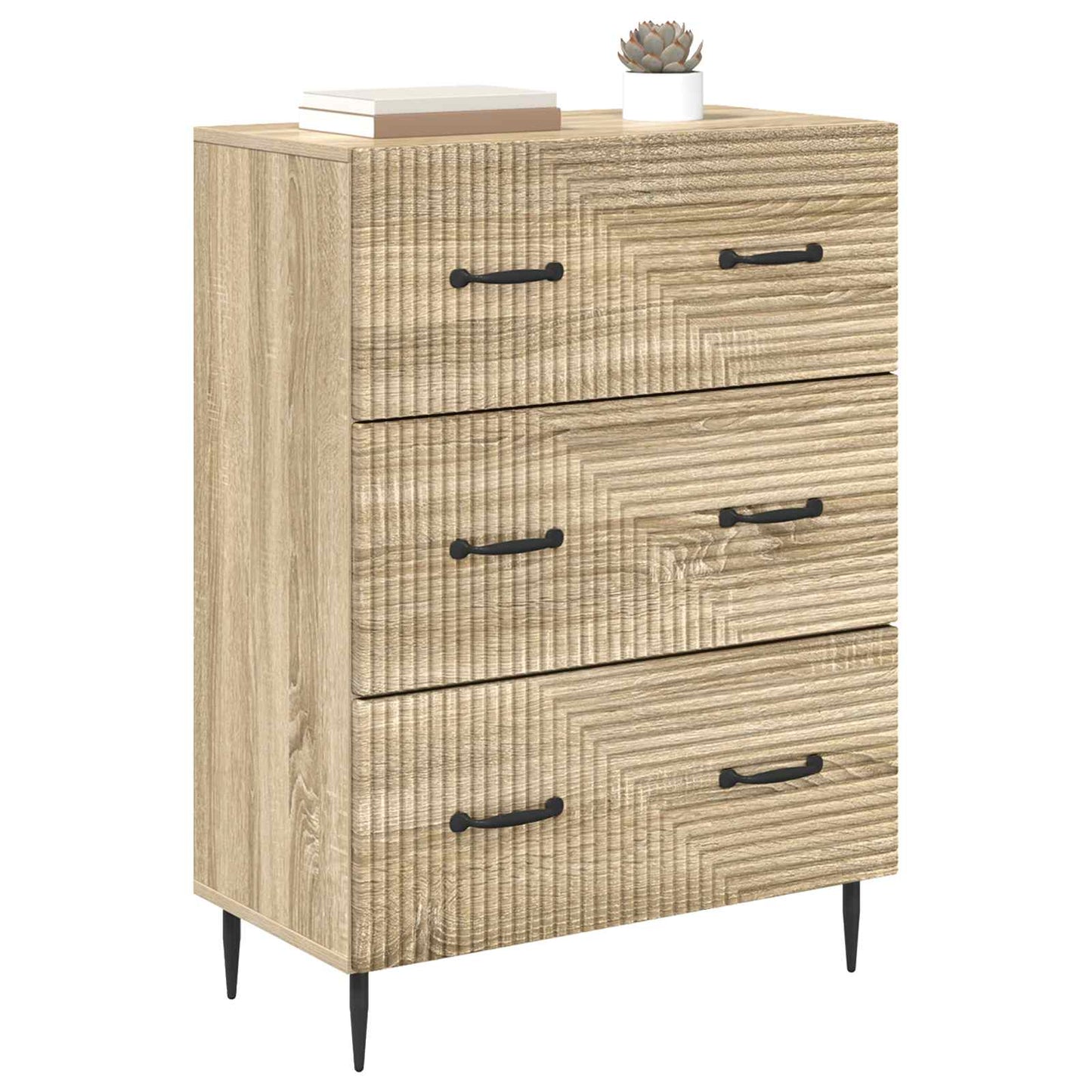 Drawer Cabinet Sonoma Oak 66 x 34.5 x 89.5 cm Engineered Wood