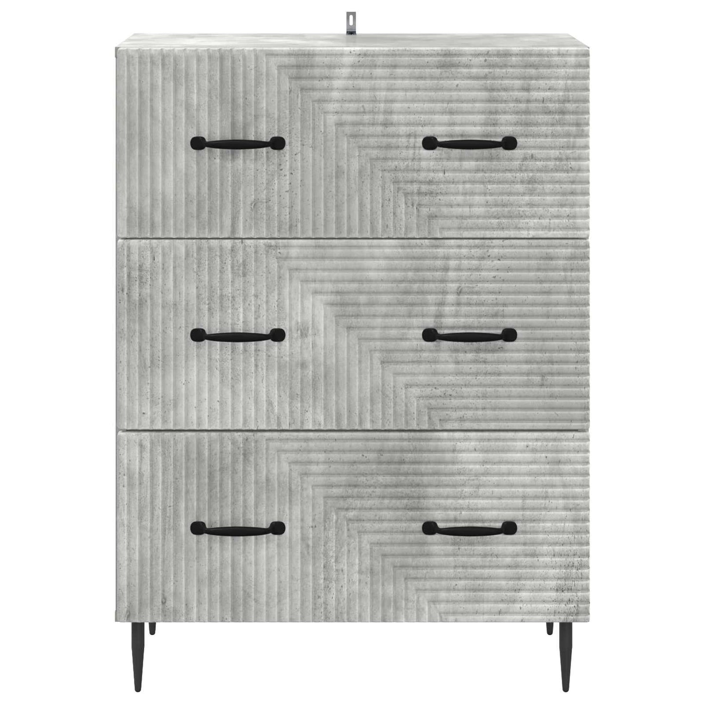 Drawer Cabinet Concrete Grey 66 x 34.5 x 89.5 cm