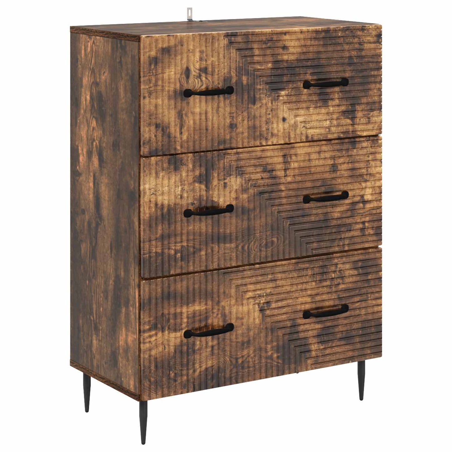 Drawer Cabinet Smoked Oak 66 x 34.5 x 89.5 cm Engineered Wood