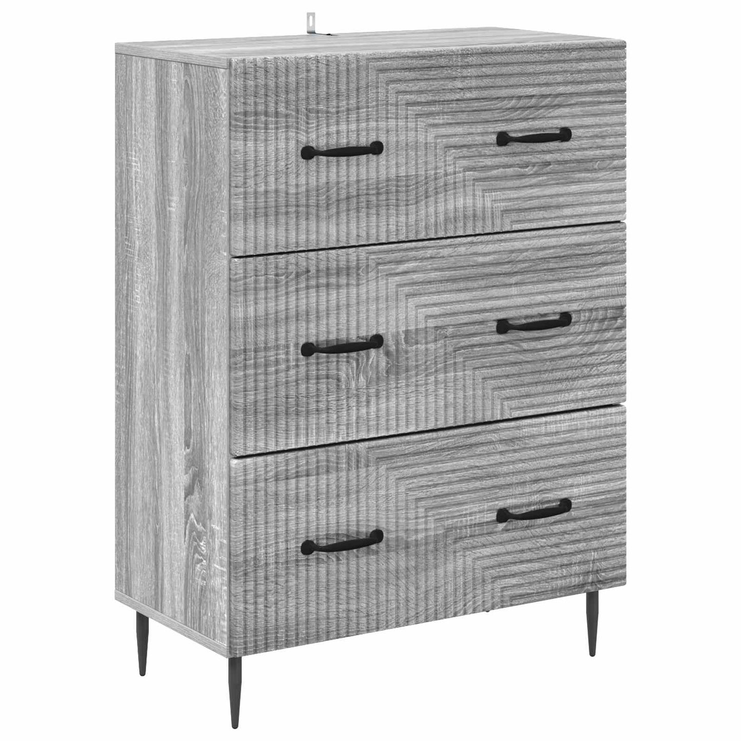 Drawer Cabinet Grey Sonoma 66 x 34.5 x 89.5 cm Engineered Wood