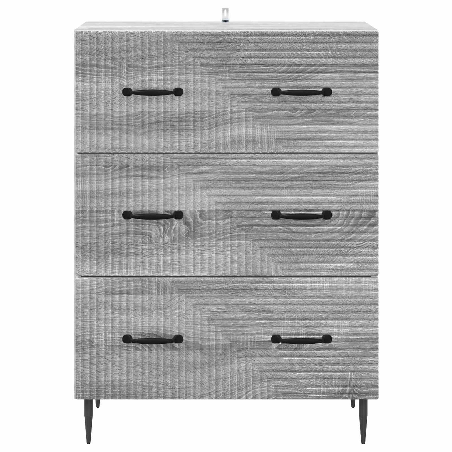 Drawer Cabinet Grey Sonoma 66 x 34.5 x 89.5 cm Engineered Wood