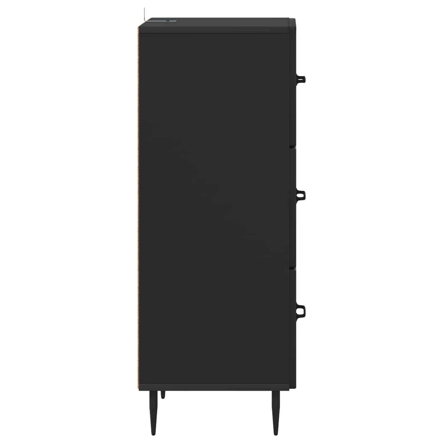 Drawer Cabinet Black 33 x 34.5 x 89.5 cm Engineered Wood