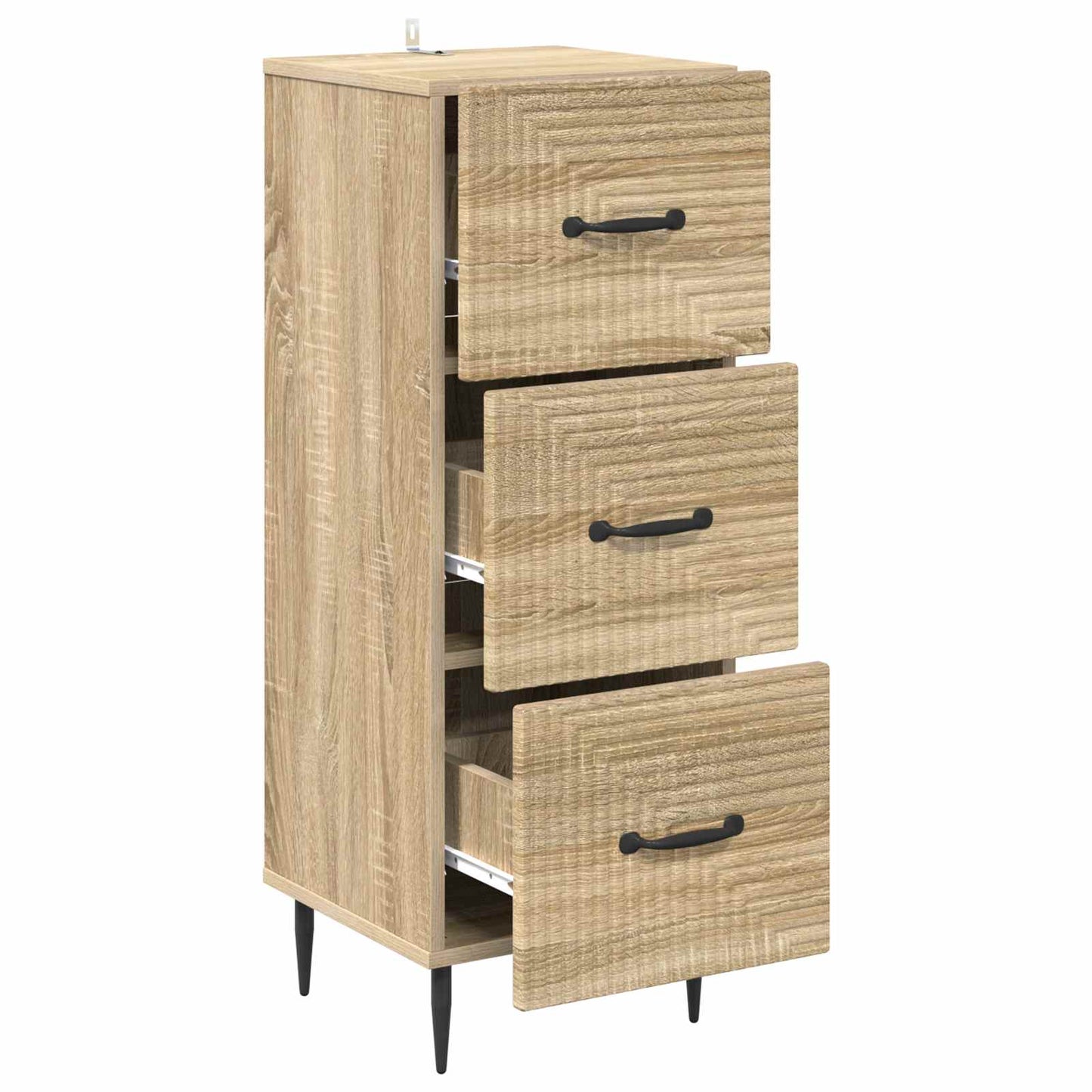 Drawer Cabinet Sonoma Oak 33 x 34.5 x 89.5 cm Engineered Wood