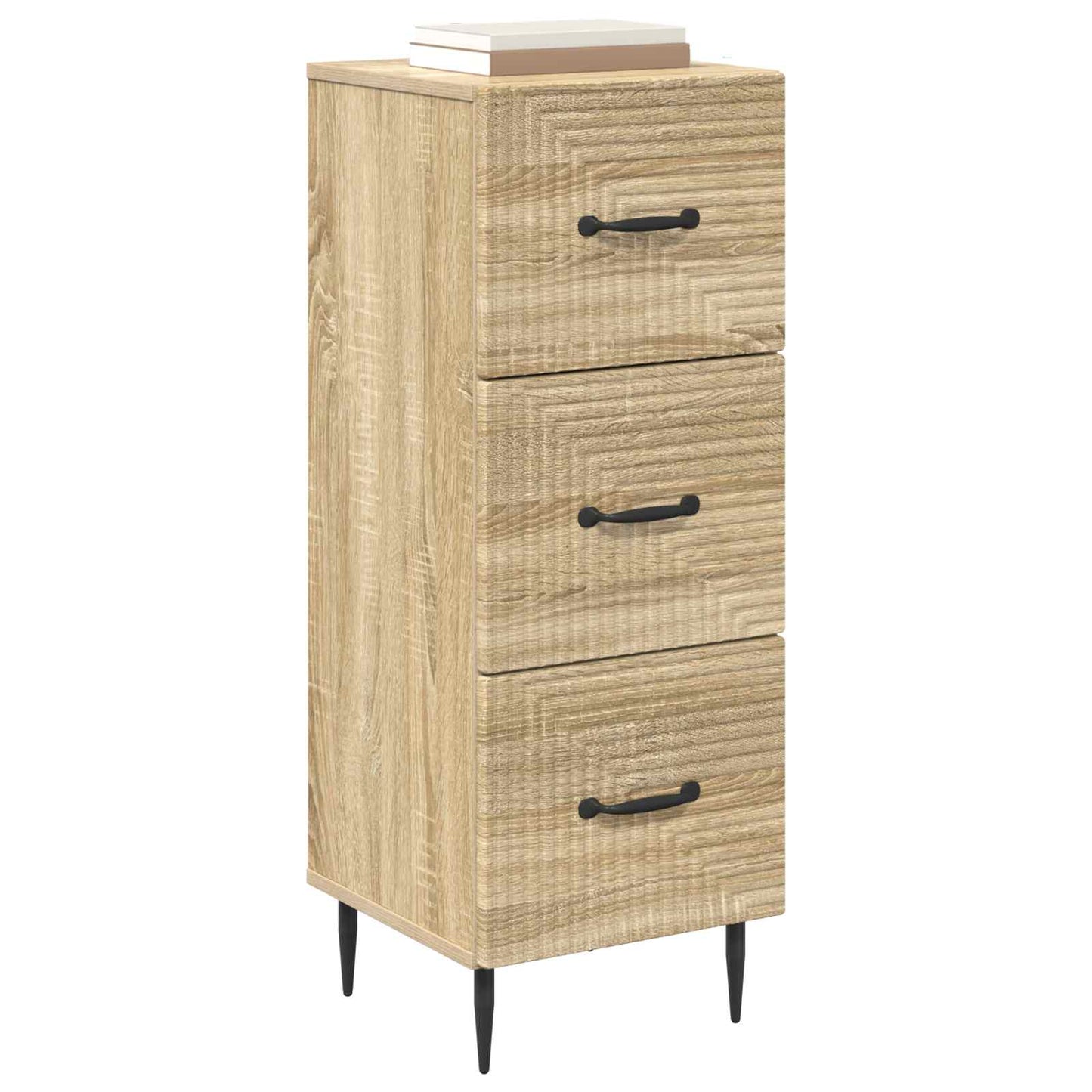 Drawer Cabinet Sonoma Oak 33 x 34.5 x 89.5 cm Engineered Wood
