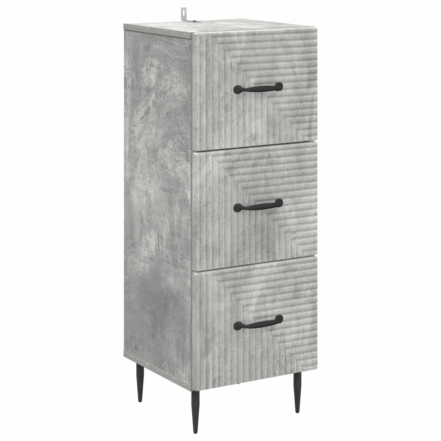 Drawer Cabinet Concrete Grey 33 x 34.5 x 89.5 cm