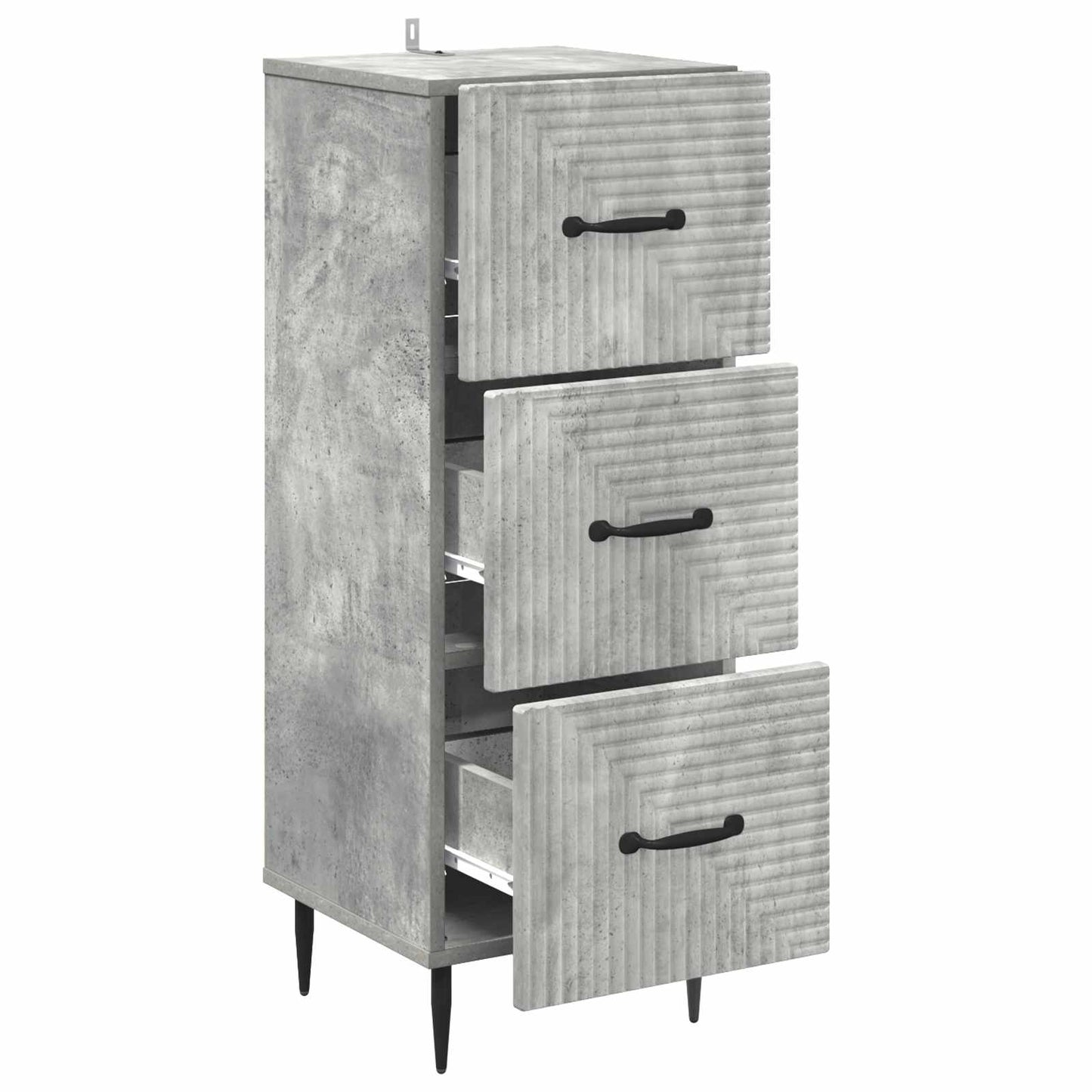 Drawer Cabinet Concrete Grey 33 x 34.5 x 89.5 cm