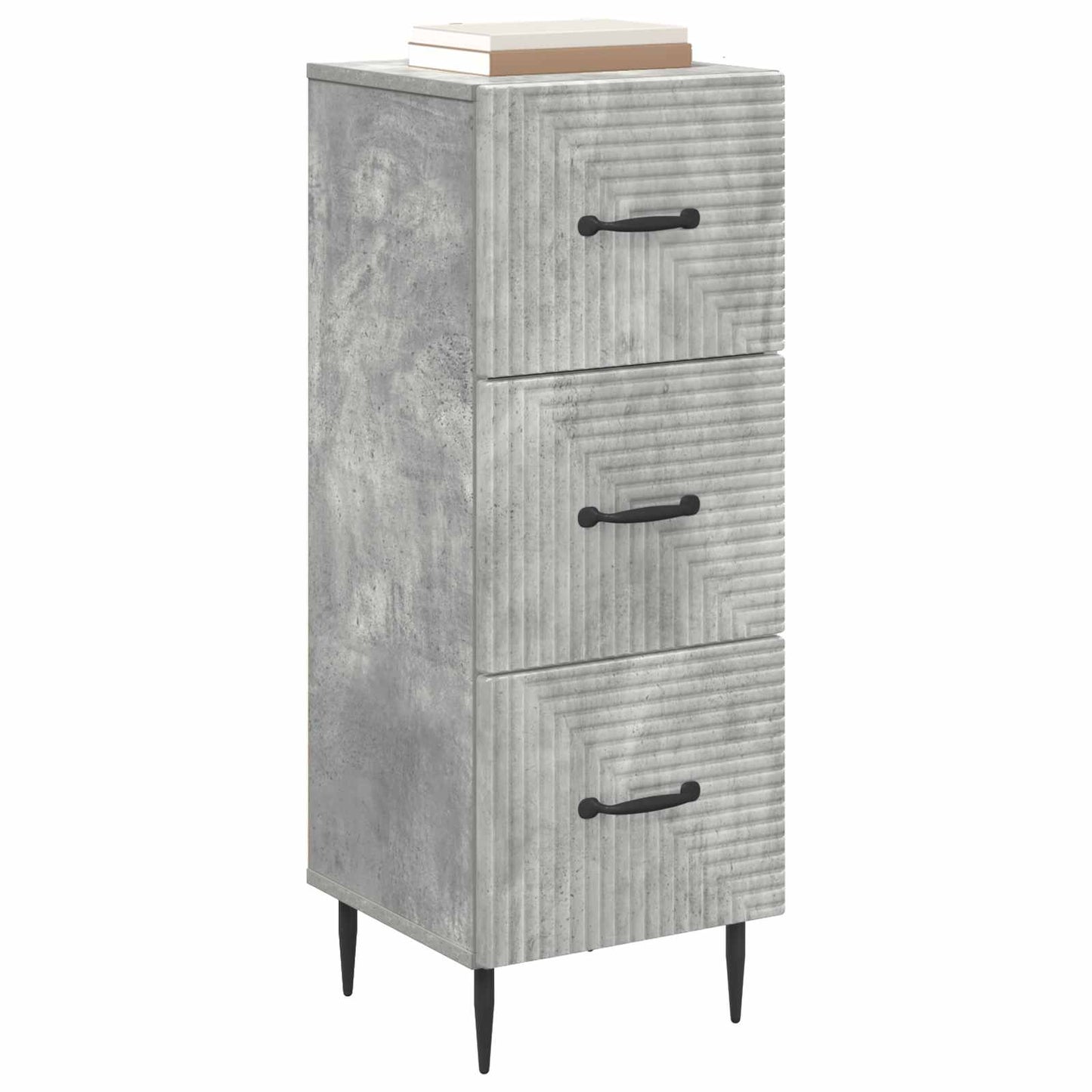 Drawer Cabinet Concrete Grey 33 x 34.5 x 89.5 cm