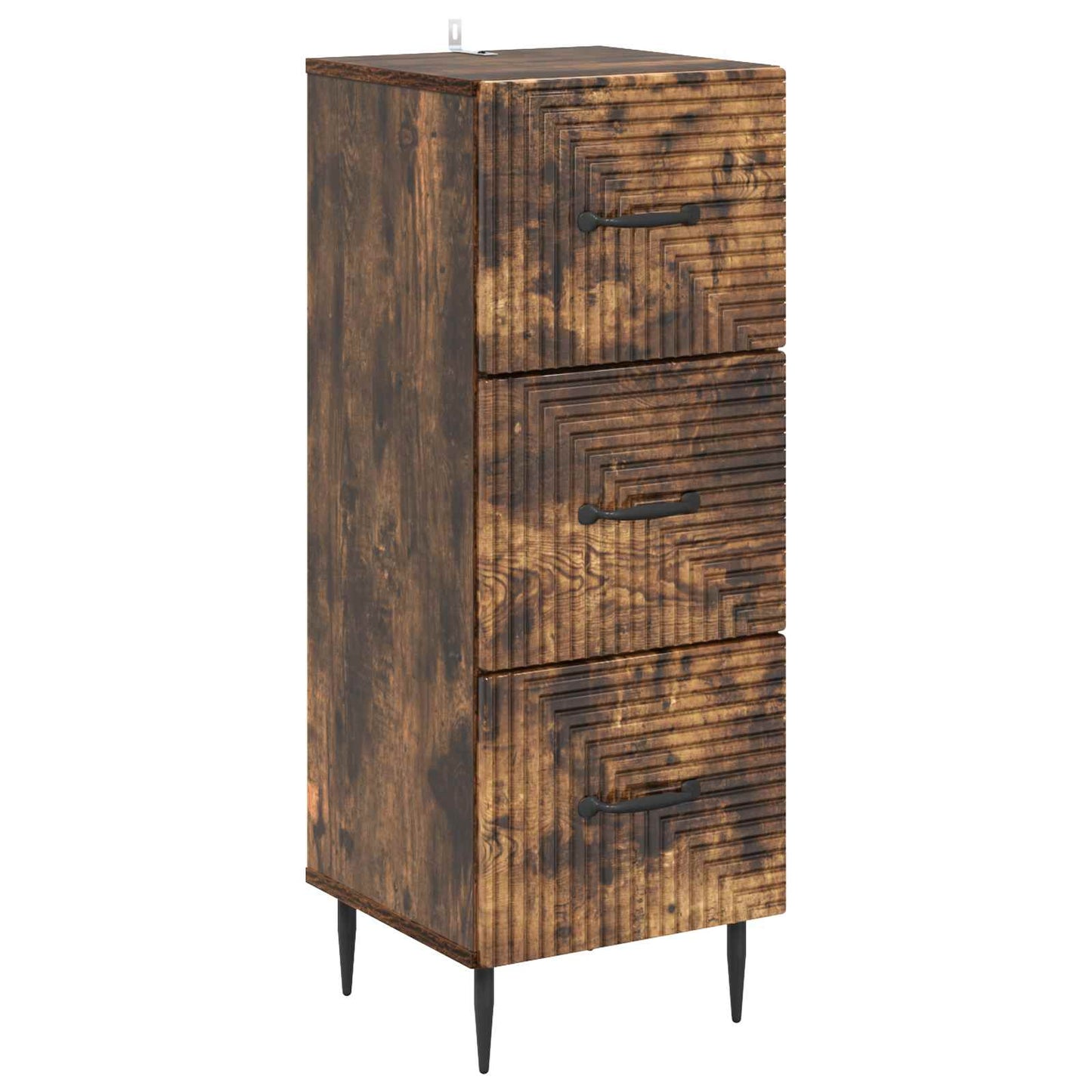 Drawer Cabinet Smoked Oak 33 x 34.5 x 89.5 cm Engineered Wood