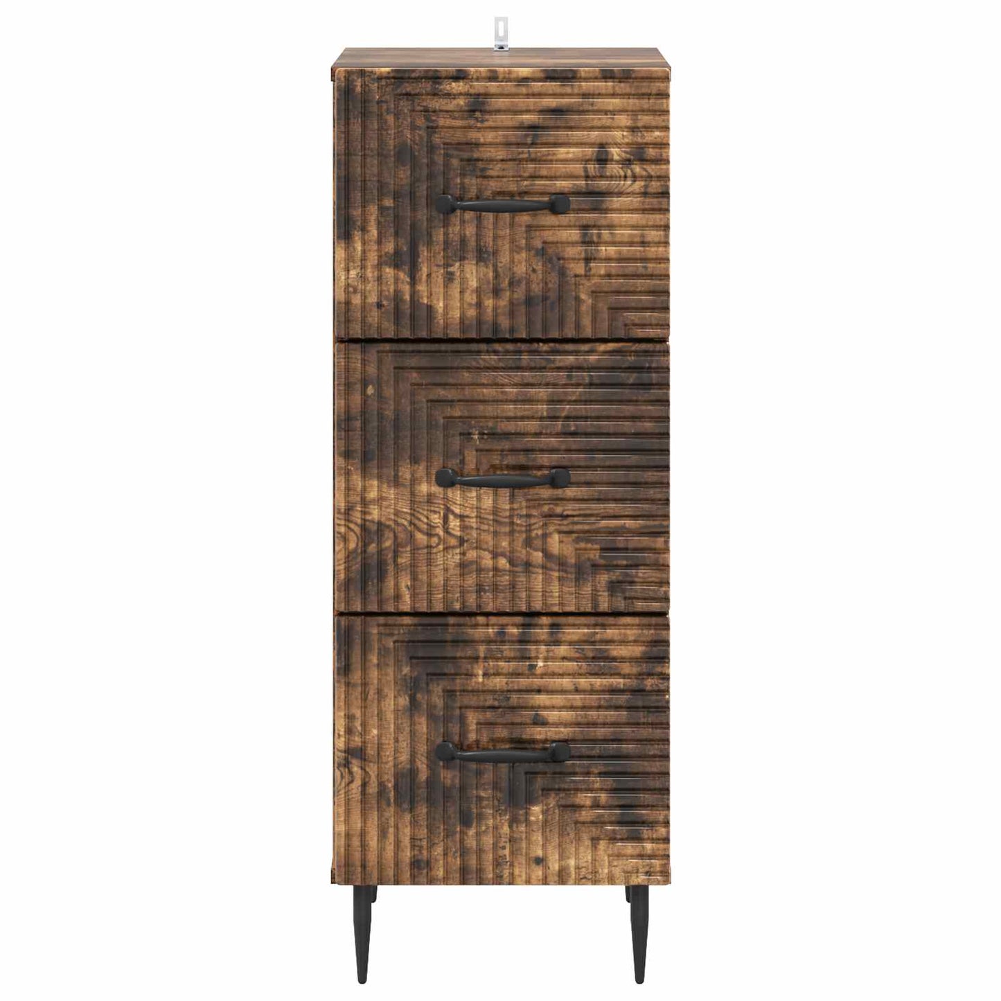 Drawer Cabinet Smoked Oak 33 x 34.5 x 89.5 cm Engineered Wood