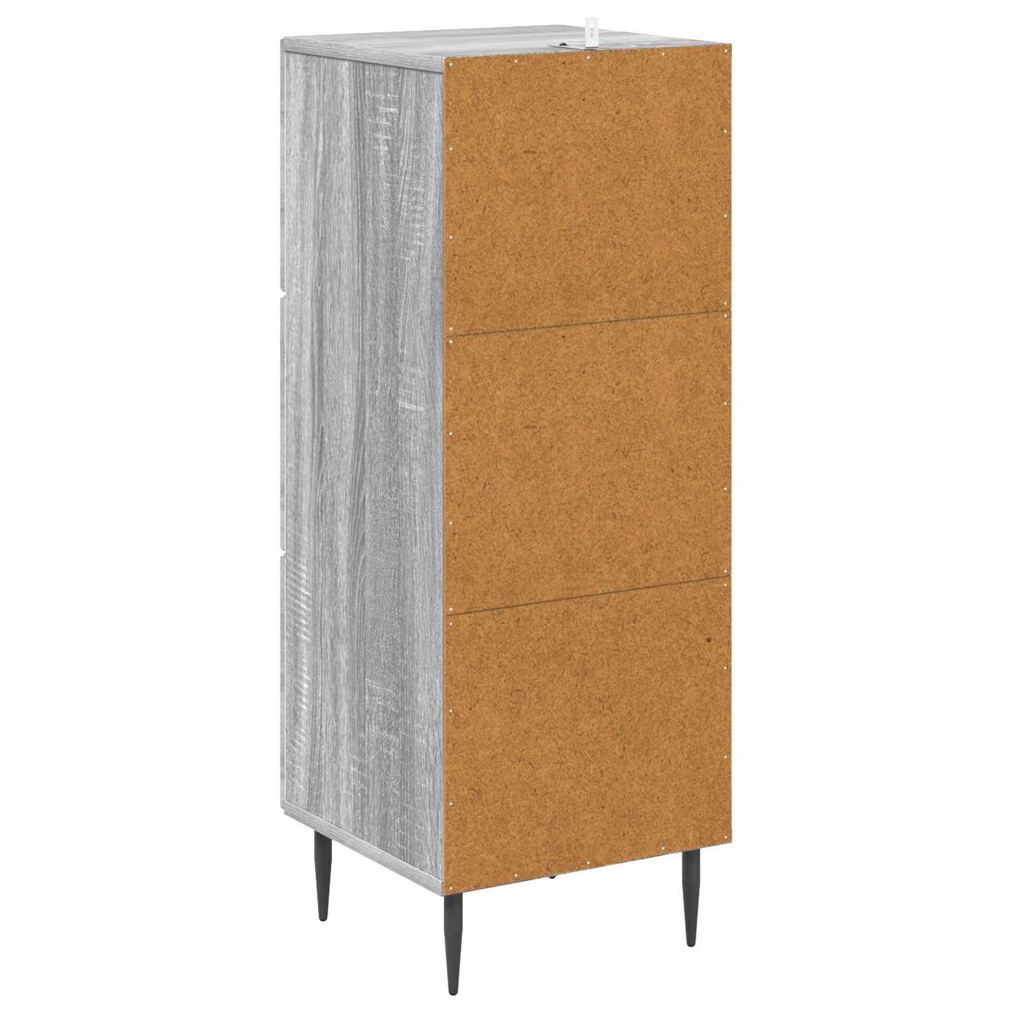 Drawer Cabinet Grey Sonoma 33 x 34.5 x 89.5 cm Engineered Wood