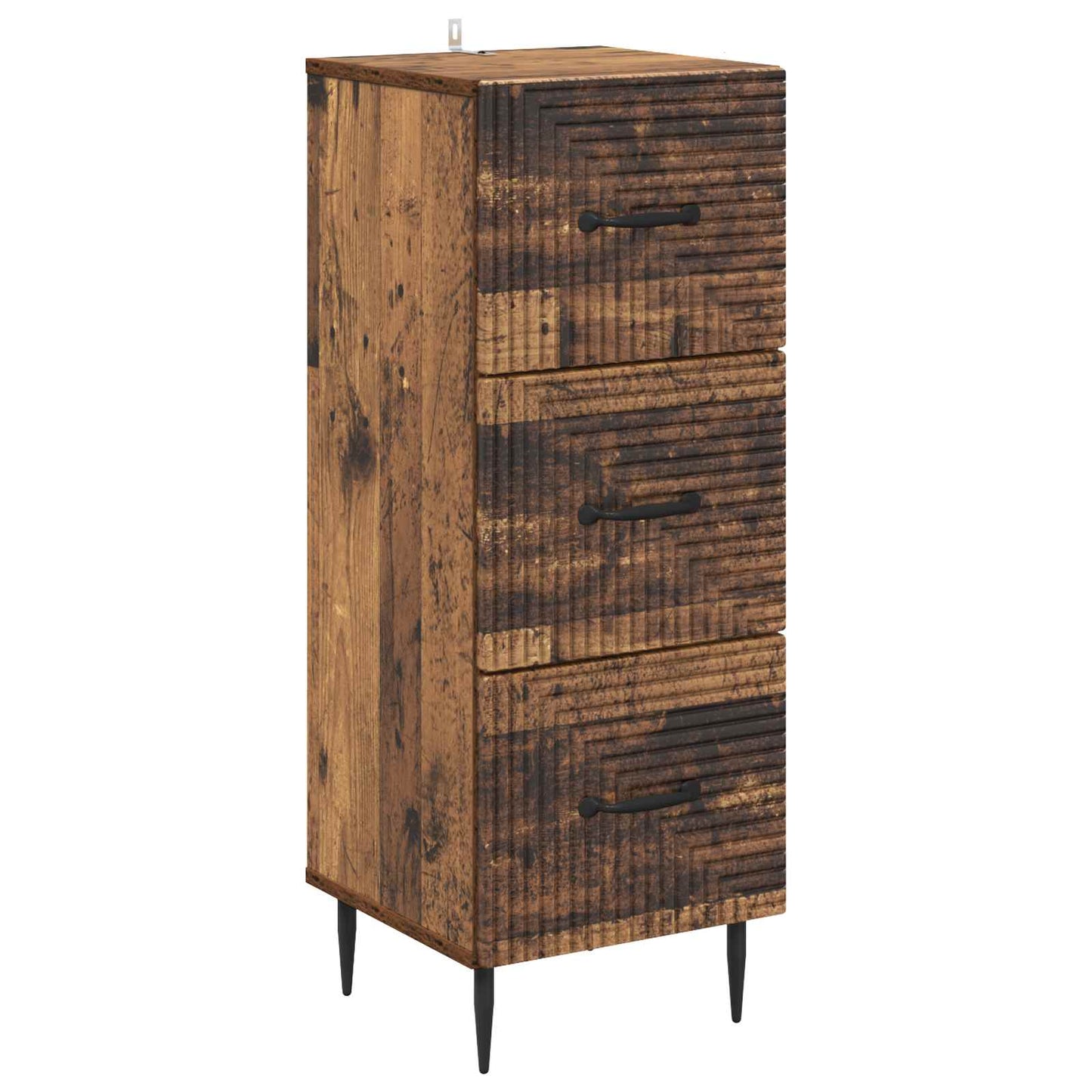 Drawer Cabinet Old Wood 33 x 34.5 x 89.5 cm Engineered Wood