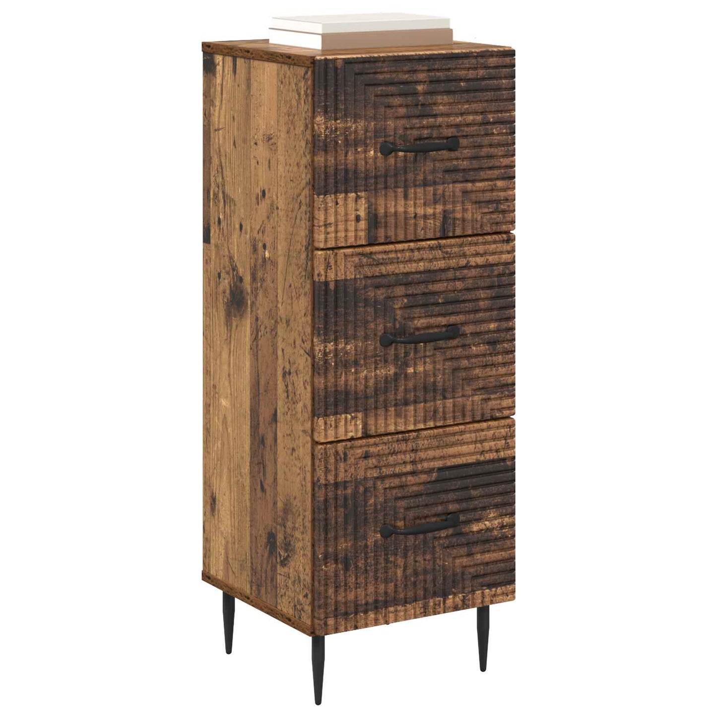 Drawer Cabinet Old Wood 33 x 34.5 x 89.5 cm Engineered Wood