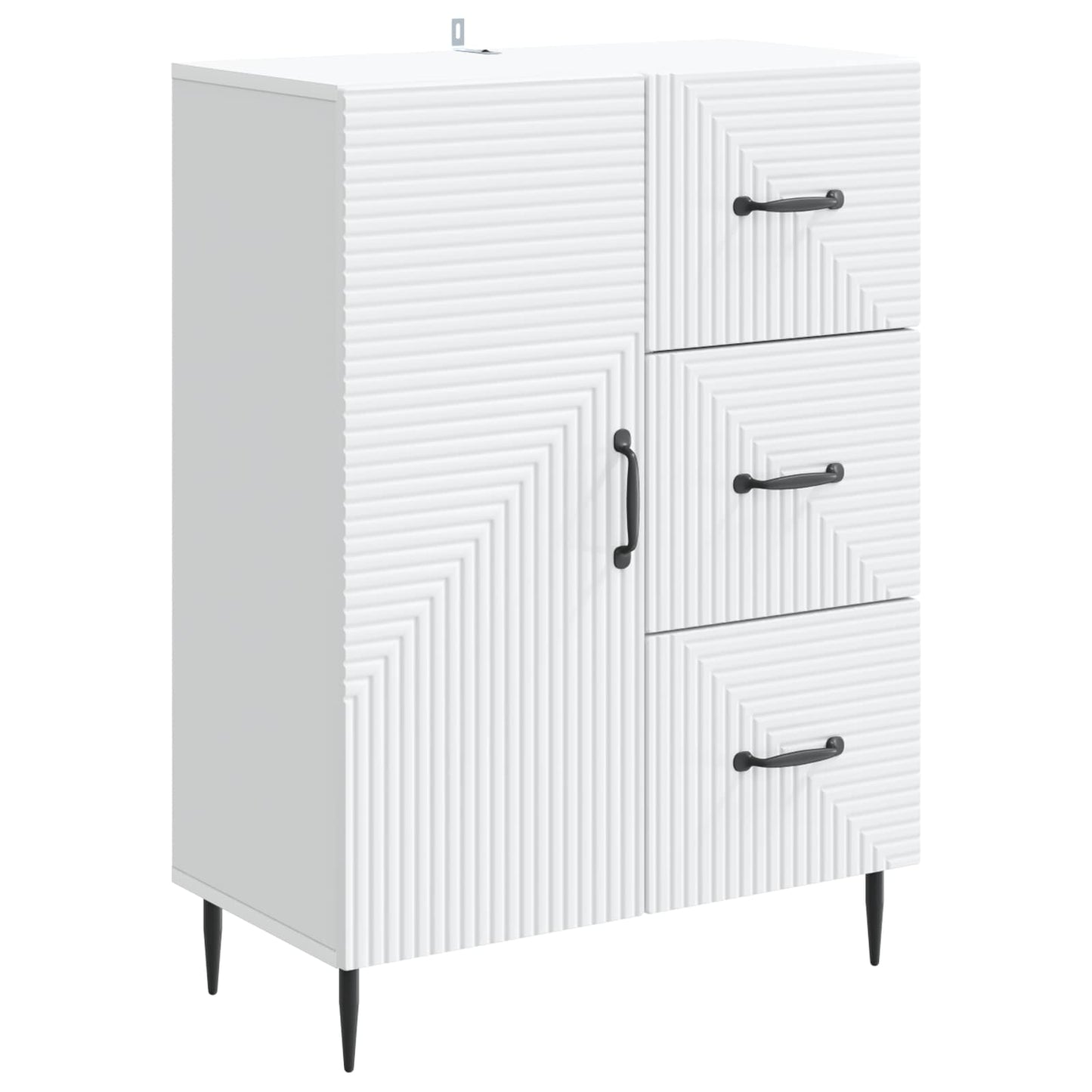 Sideboard White 66 x 34.5 x 89.5 cm Engineered Wood