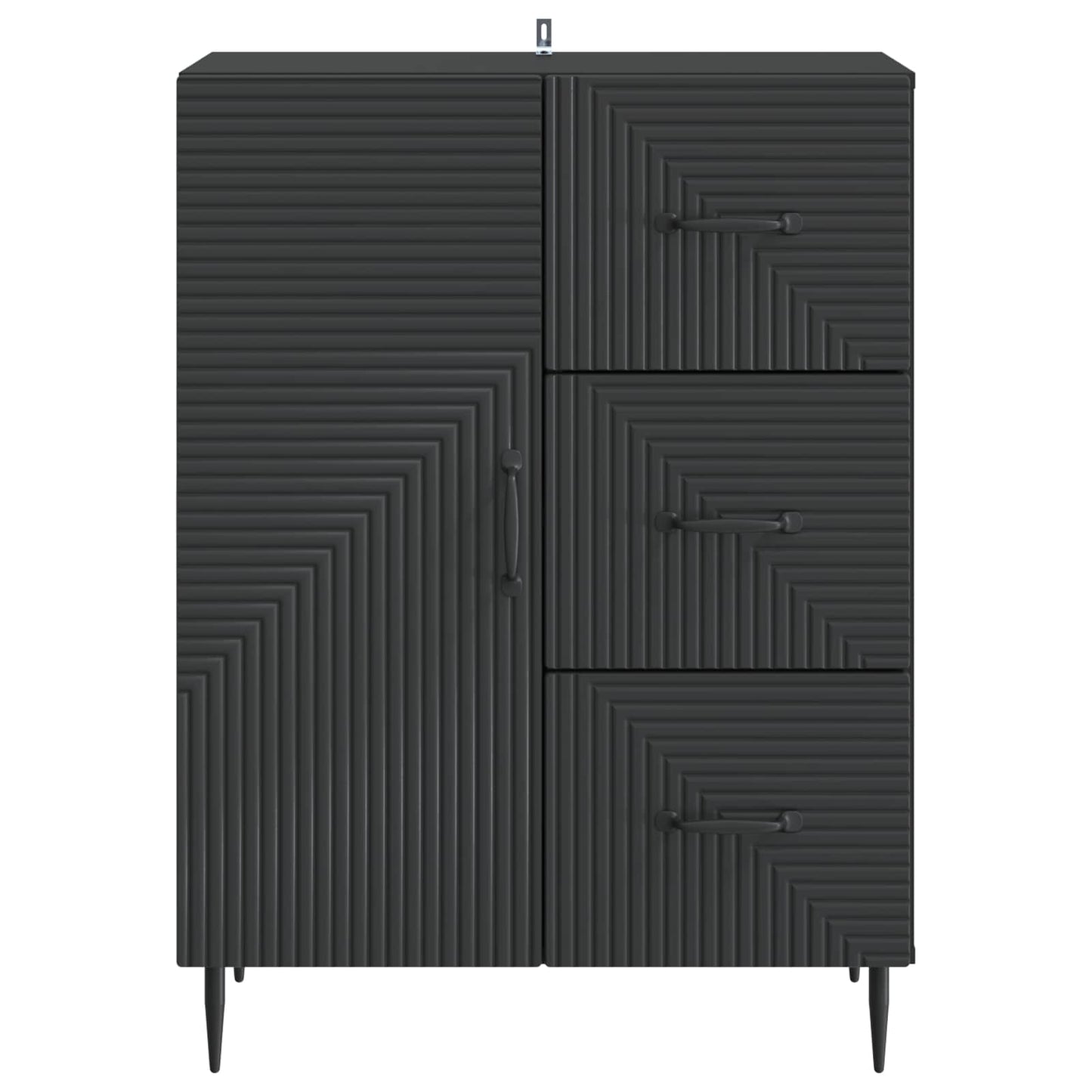 Sideboard with Drawer Black 66 x 34.5 x 89.5 cm Engineered Wood
