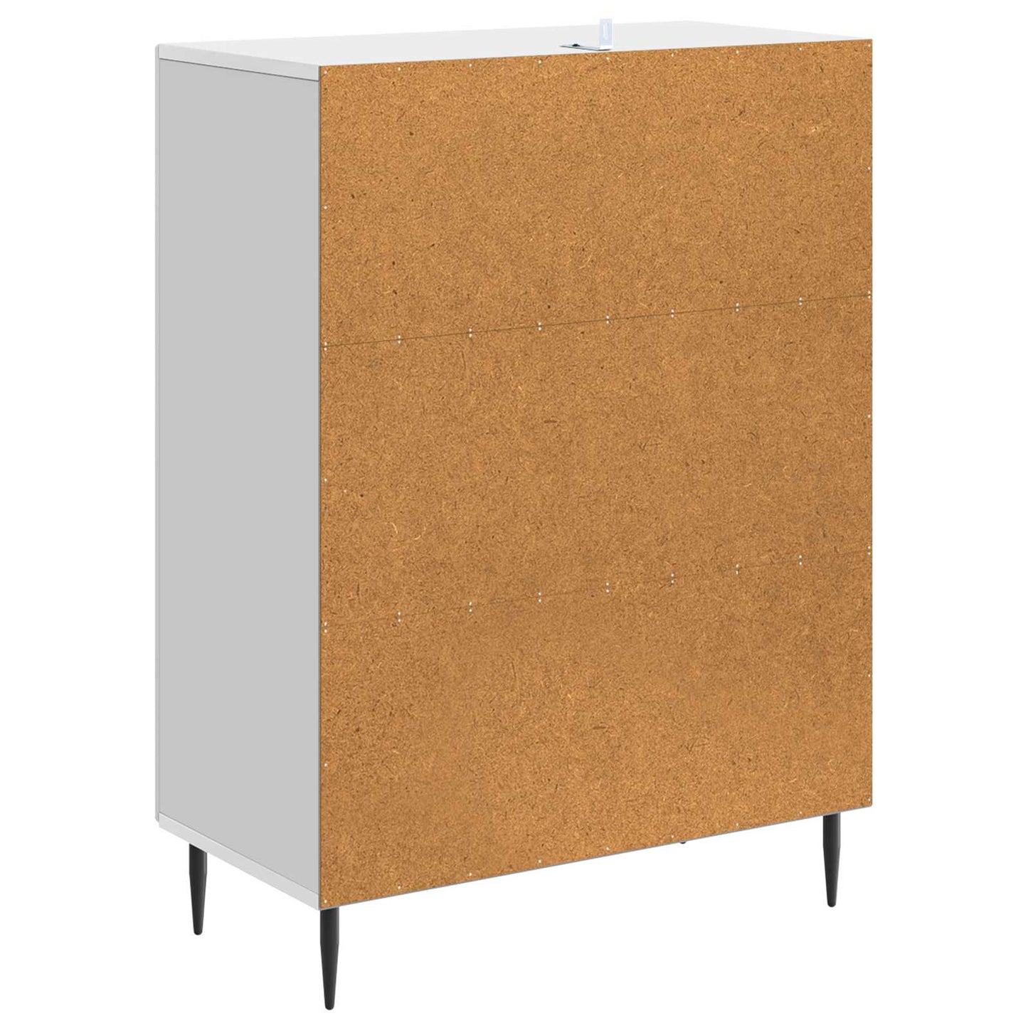 Sideboard High Gloss White 66 x 34.5 x 89.5 cm Engineered Wood