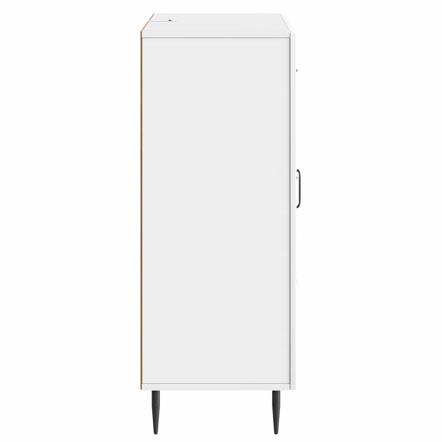 Sideboard High Gloss White 66 x 34.5 x 89.5 cm Engineered Wood