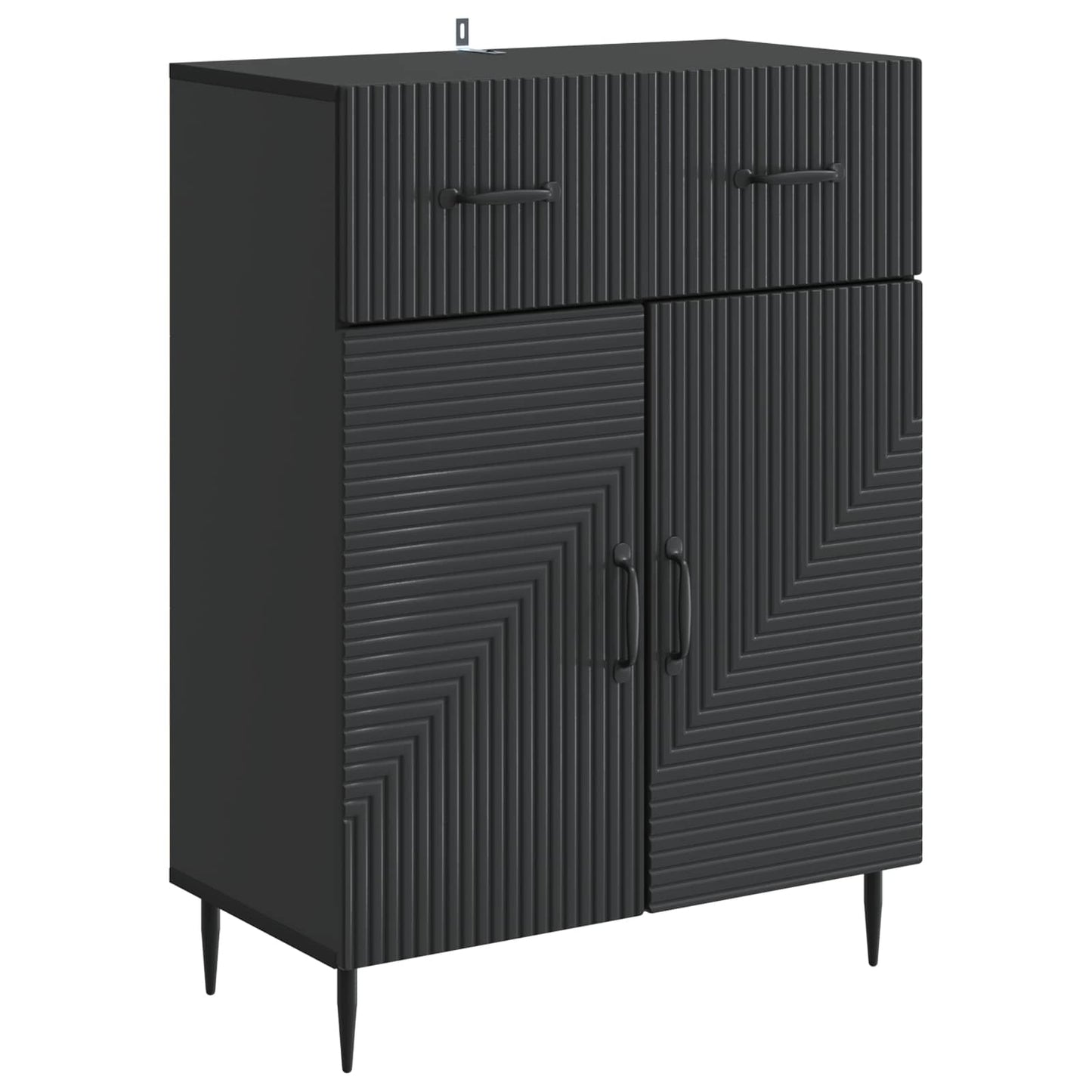Sideboard Black 66 x 34.5 x 89.5 cm Engineered Wood