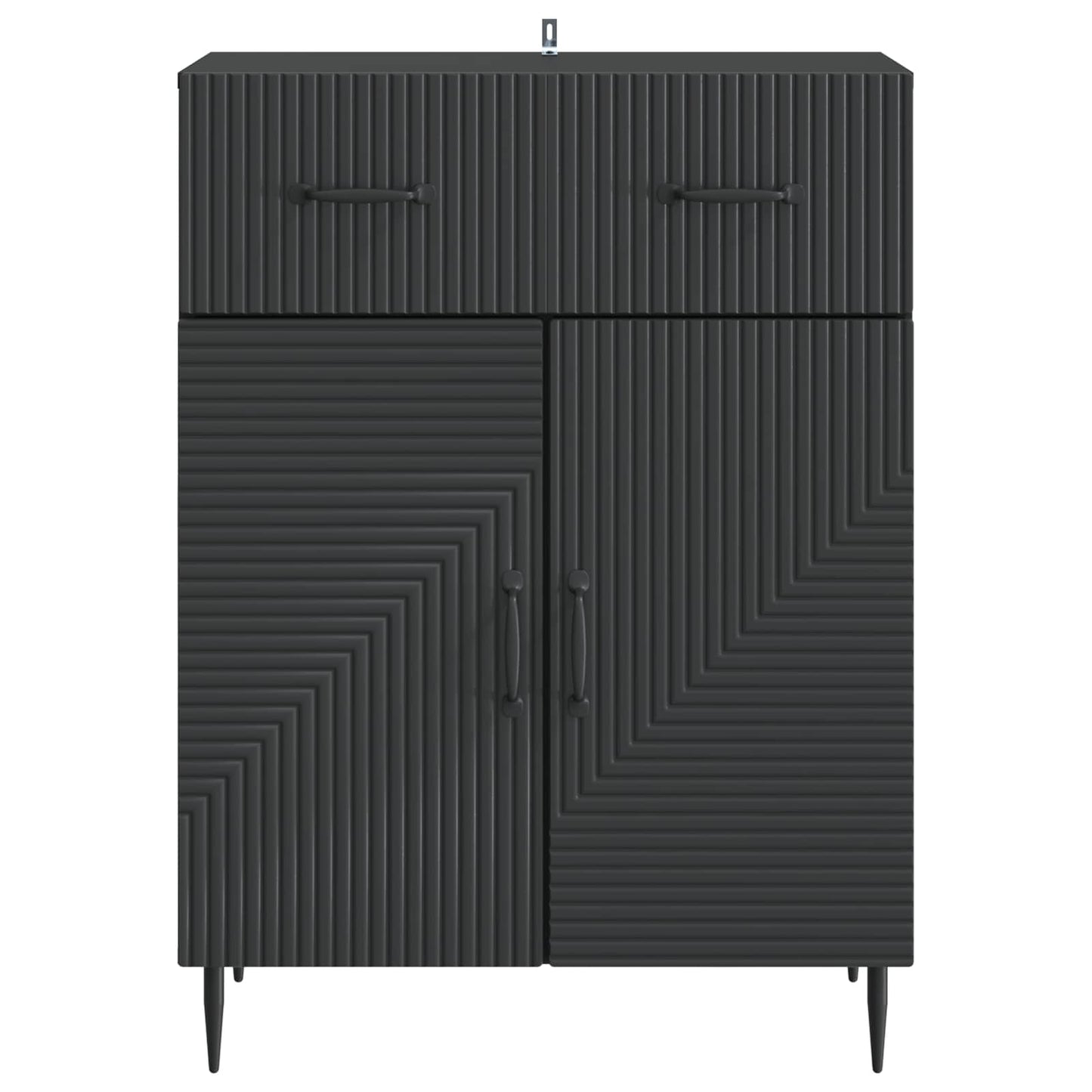 Sideboard Black 66 x 34.5 x 89.5 cm Engineered Wood
