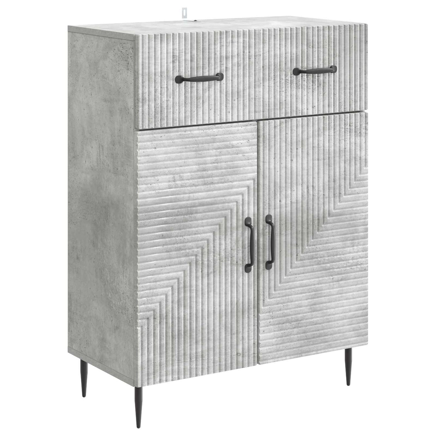 Sideboard Concrete Grey 66 x 34.5 x 89.5 cm Engineered Wood