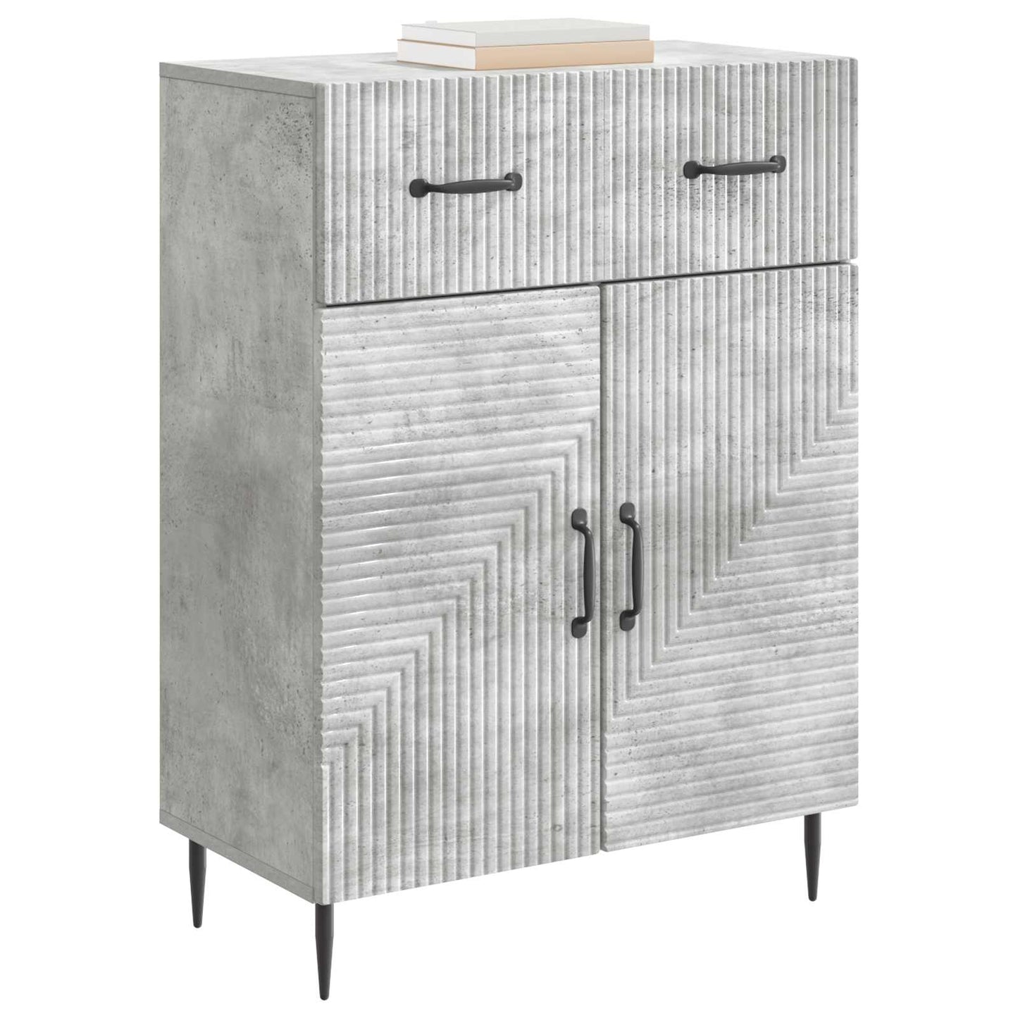 Sideboard Concrete Grey 66 x 34.5 x 89.5 cm Engineered Wood