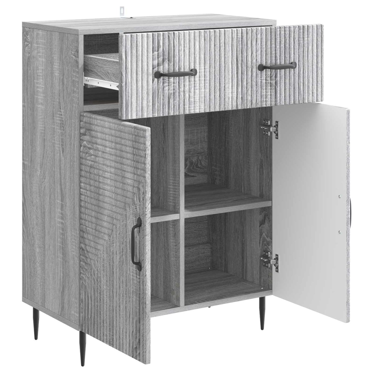Sideboard Grey Sonoma 66 x 34.5 x 89.5 cm Engineered Wood