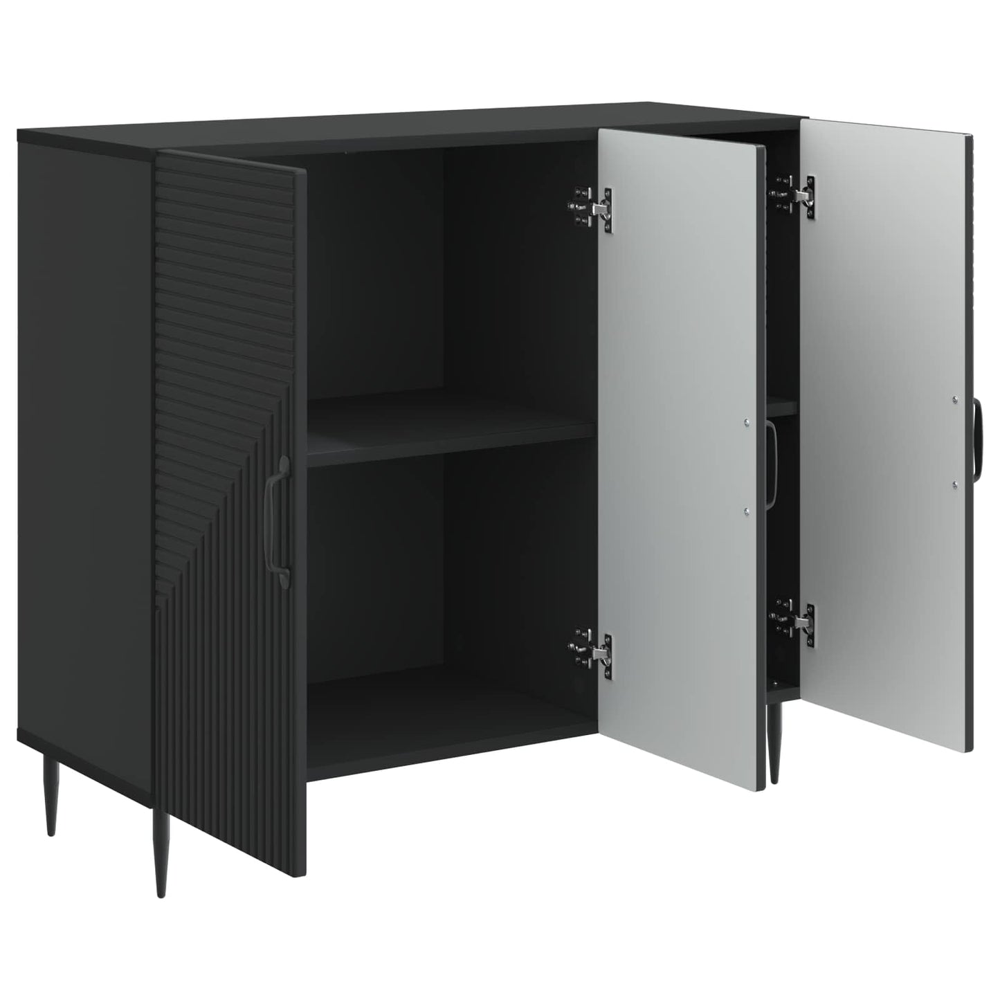 Sideboard Black 89 x 34.5 x 80 cm Engineered Wood