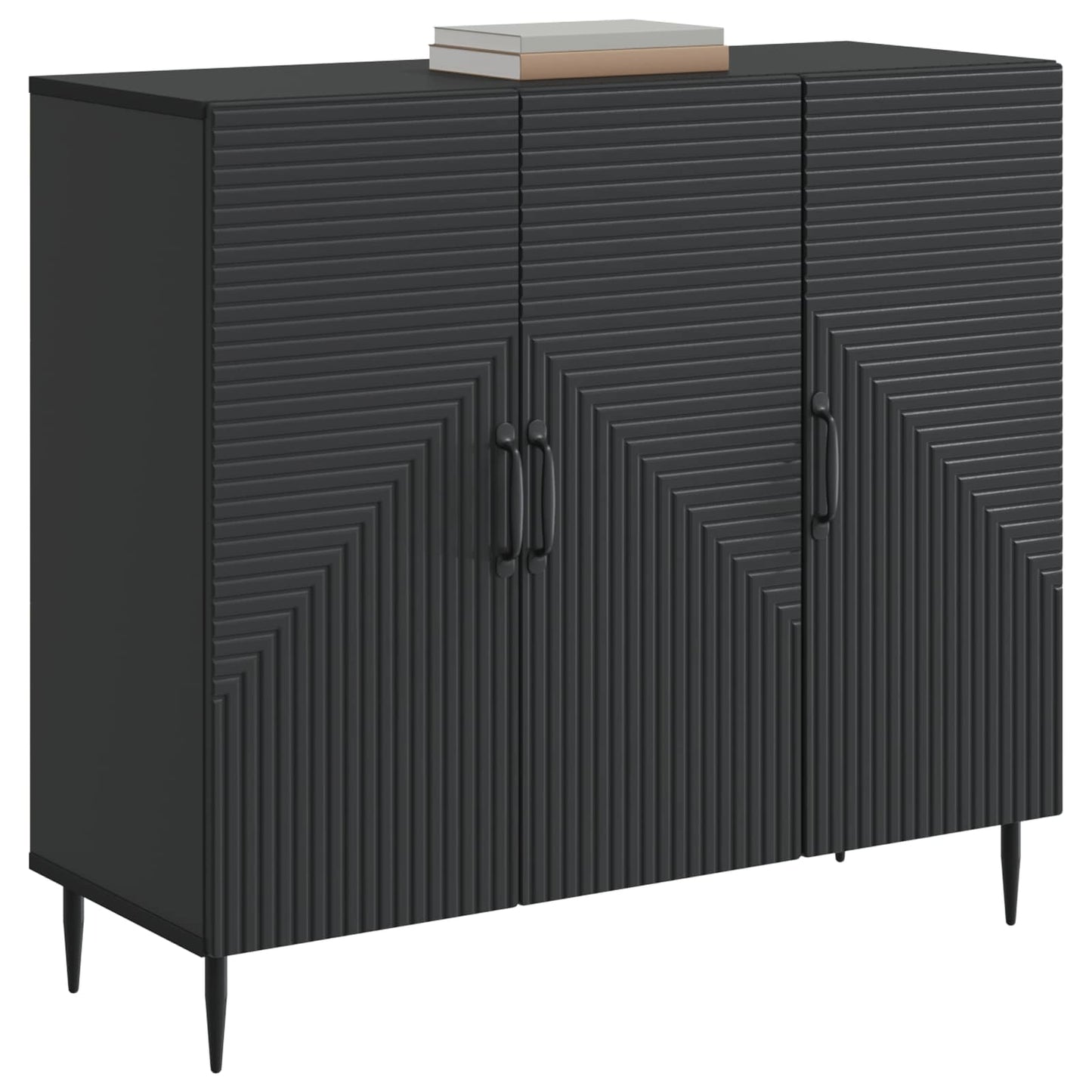 Sideboard Black 89 x 34.5 x 80 cm Engineered Wood