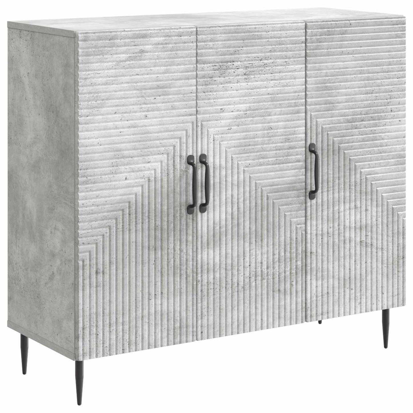 Sideboard Concrete Grey 89 x 34.5 x 80 cm Engineered Wood