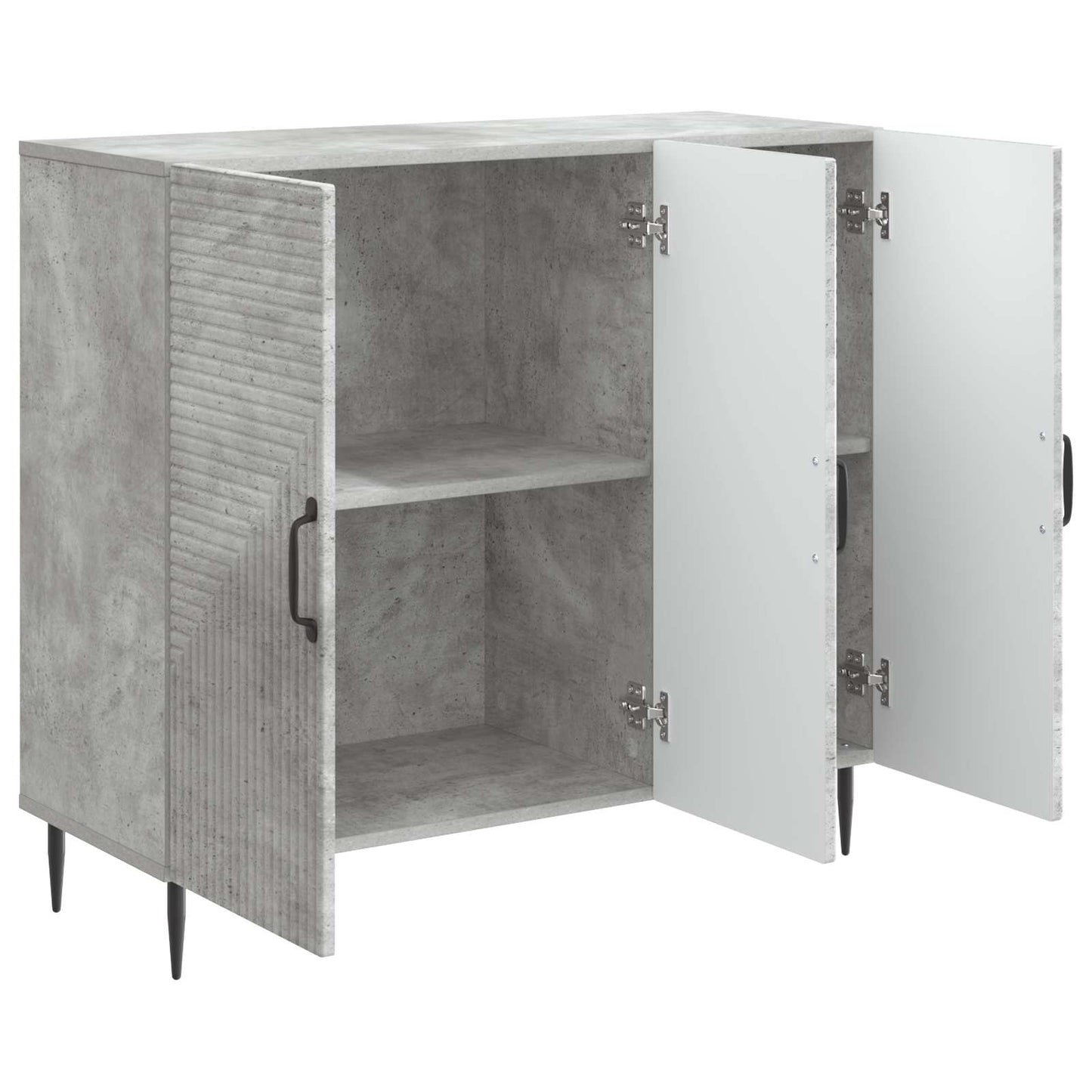 Sideboard Concrete Grey 89 x 34.5 x 80 cm Engineered Wood