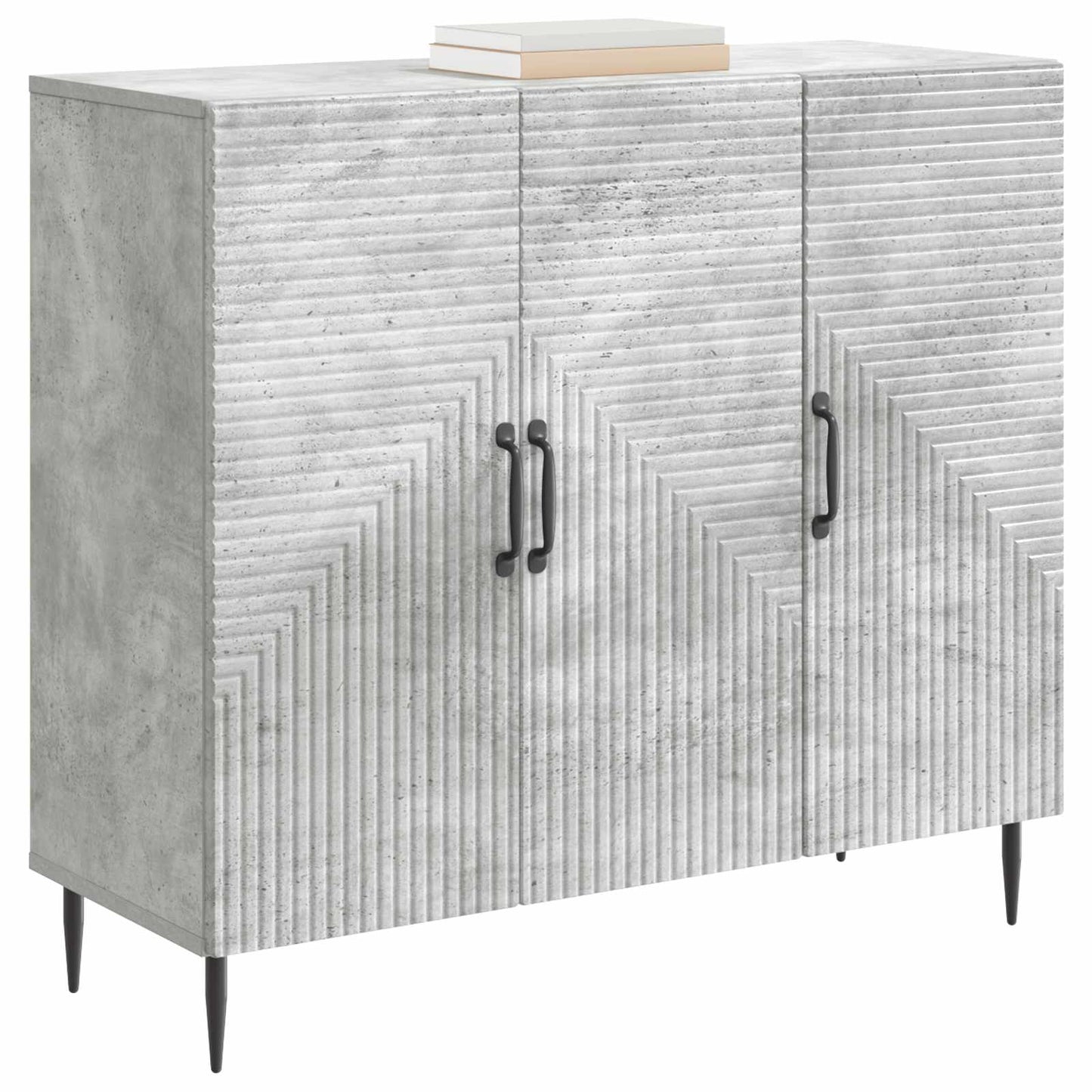 Sideboard Concrete Grey 89 x 34.5 x 80 cm Engineered Wood