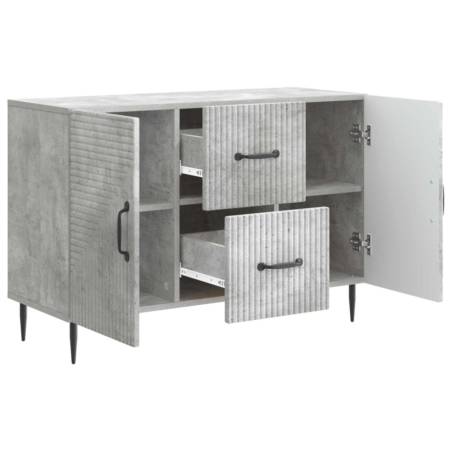 Sideboard Concrete Grey 89 x 34.5 x 60 cm Engineered Wood