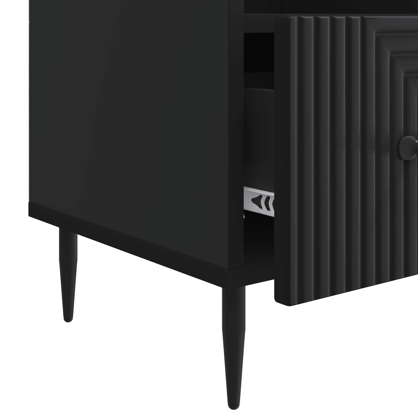 TV Cabinet with Drawer Black 102 x 34.5 x 50 cm Engineered Wood