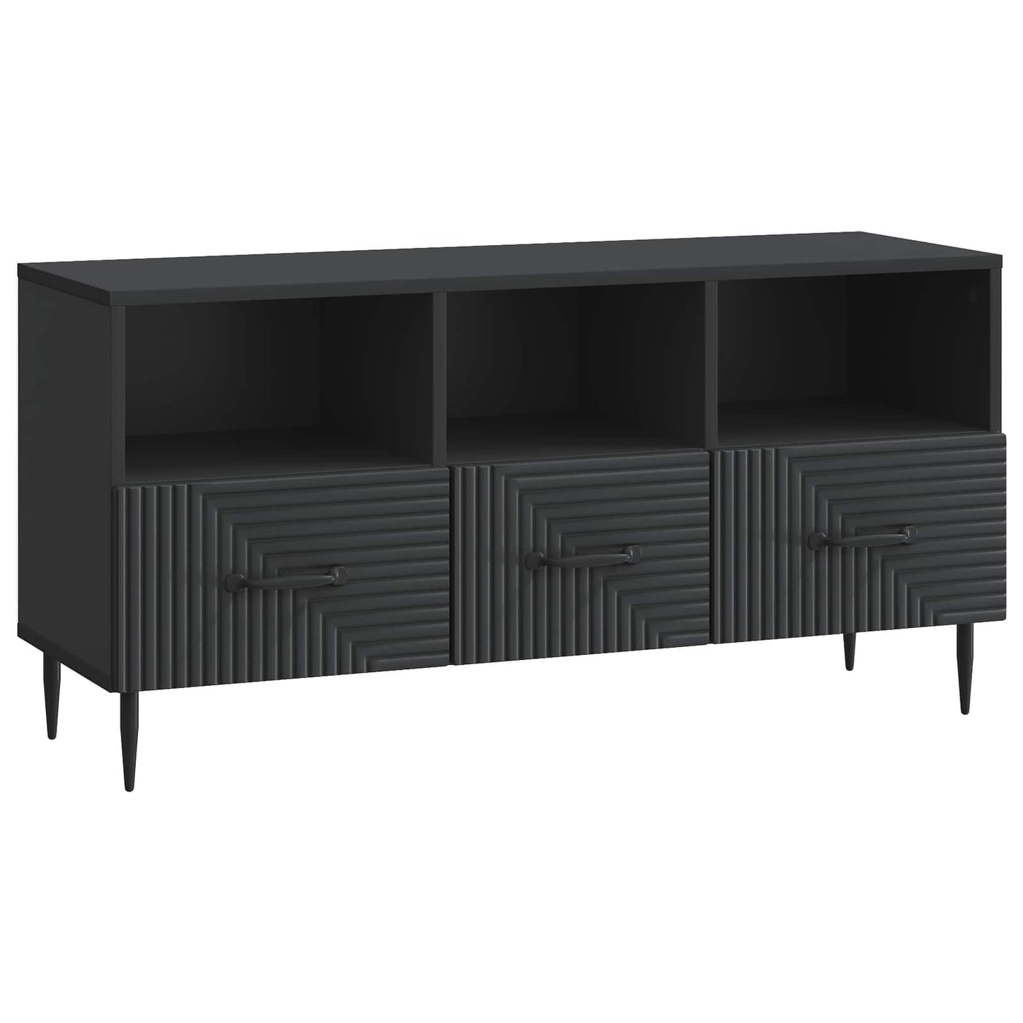 TV Cabinet with Drawer Black 102 x 34.5 x 50 cm Engineered Wood