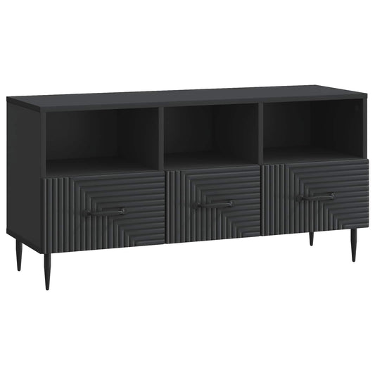 TV Cabinet with Drawer Black 102 x 34.5 x 50 cm Engineered Wood