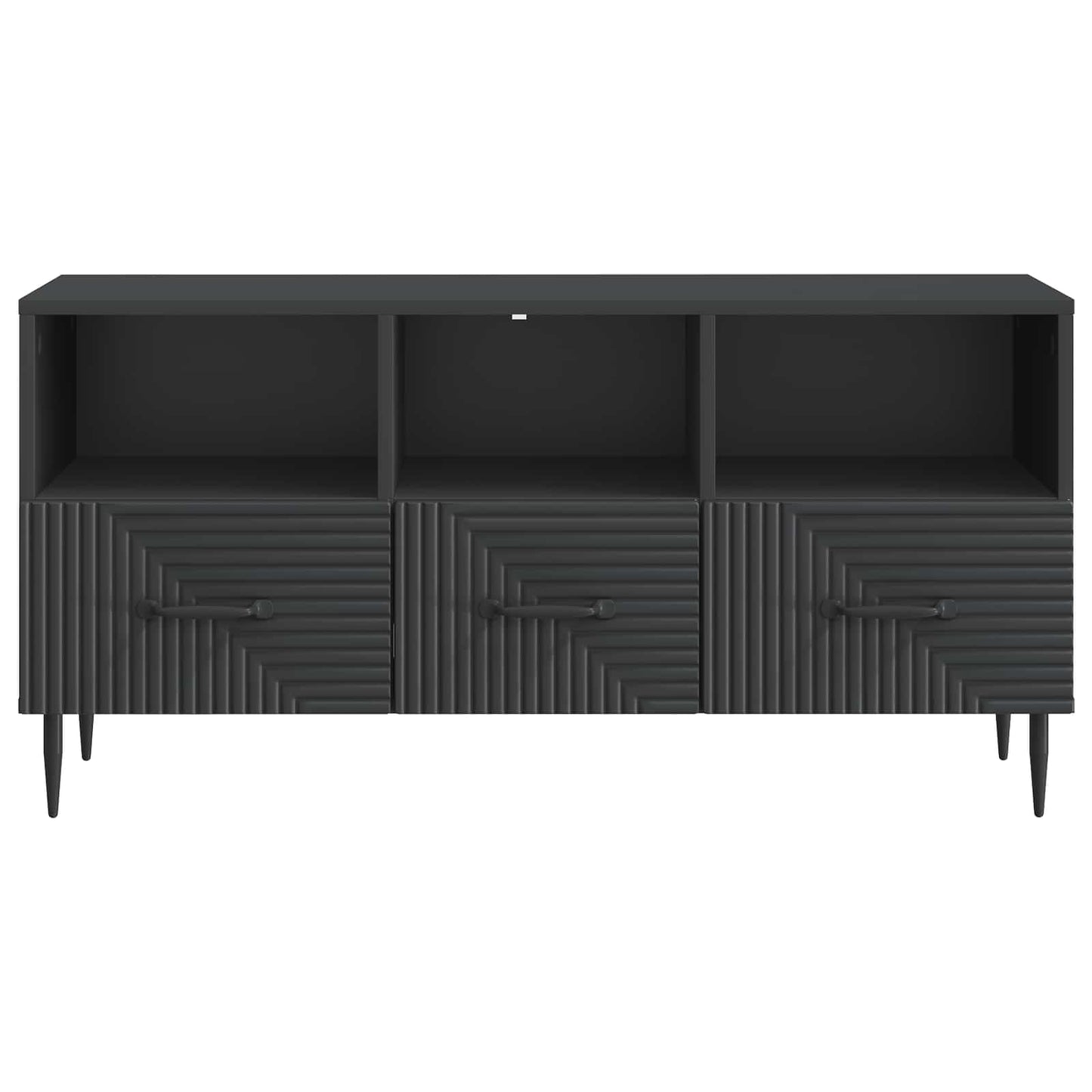 TV Cabinet with Drawer Black 102 x 34.5 x 50 cm Engineered Wood